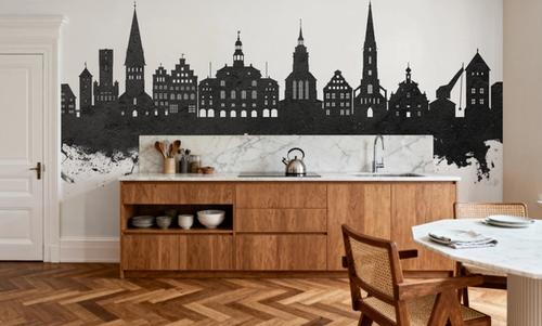 Lüneburg Germany Skyline Black & White