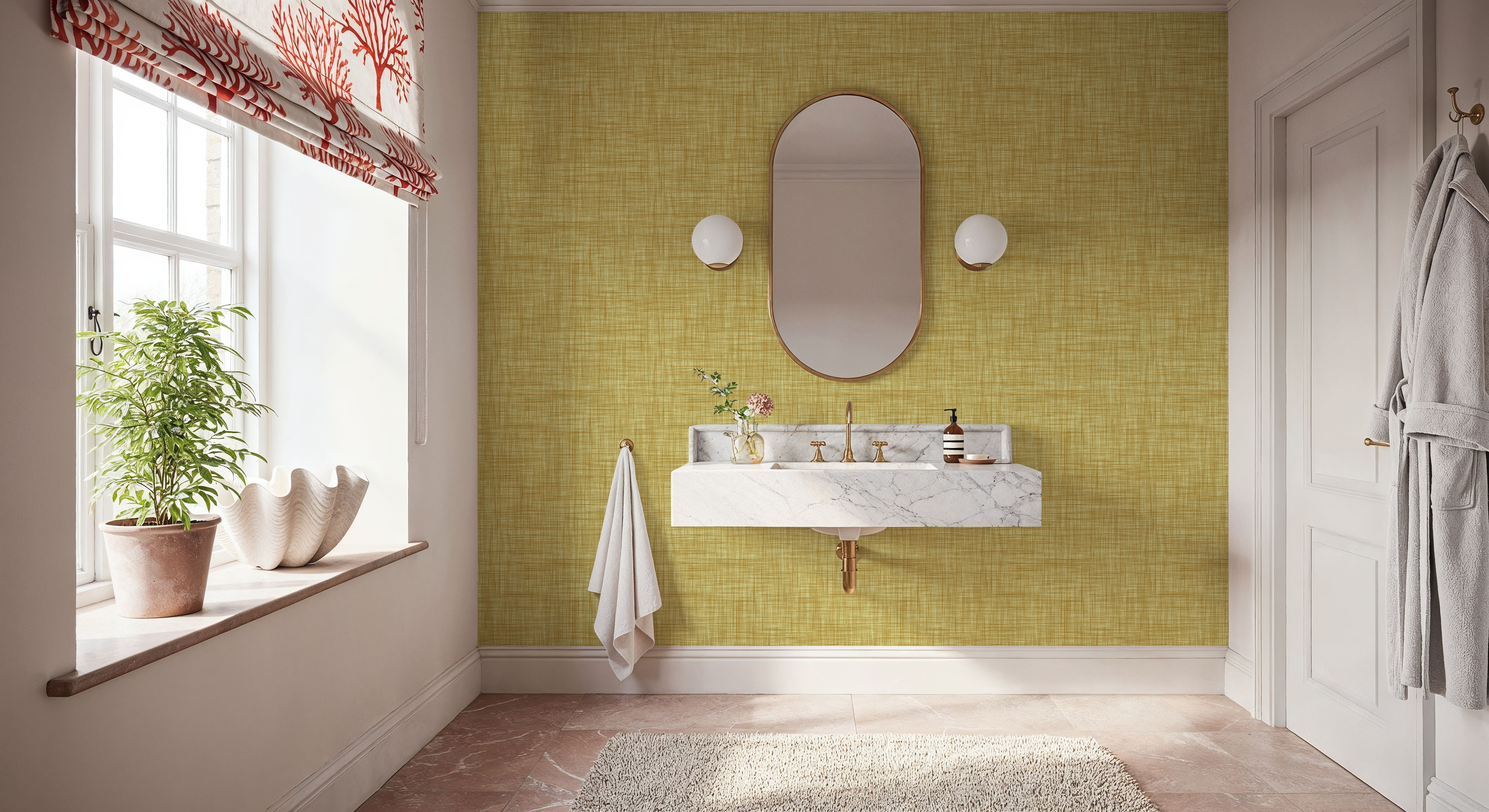 Mottled Linen Effect, Sunflower Yellow