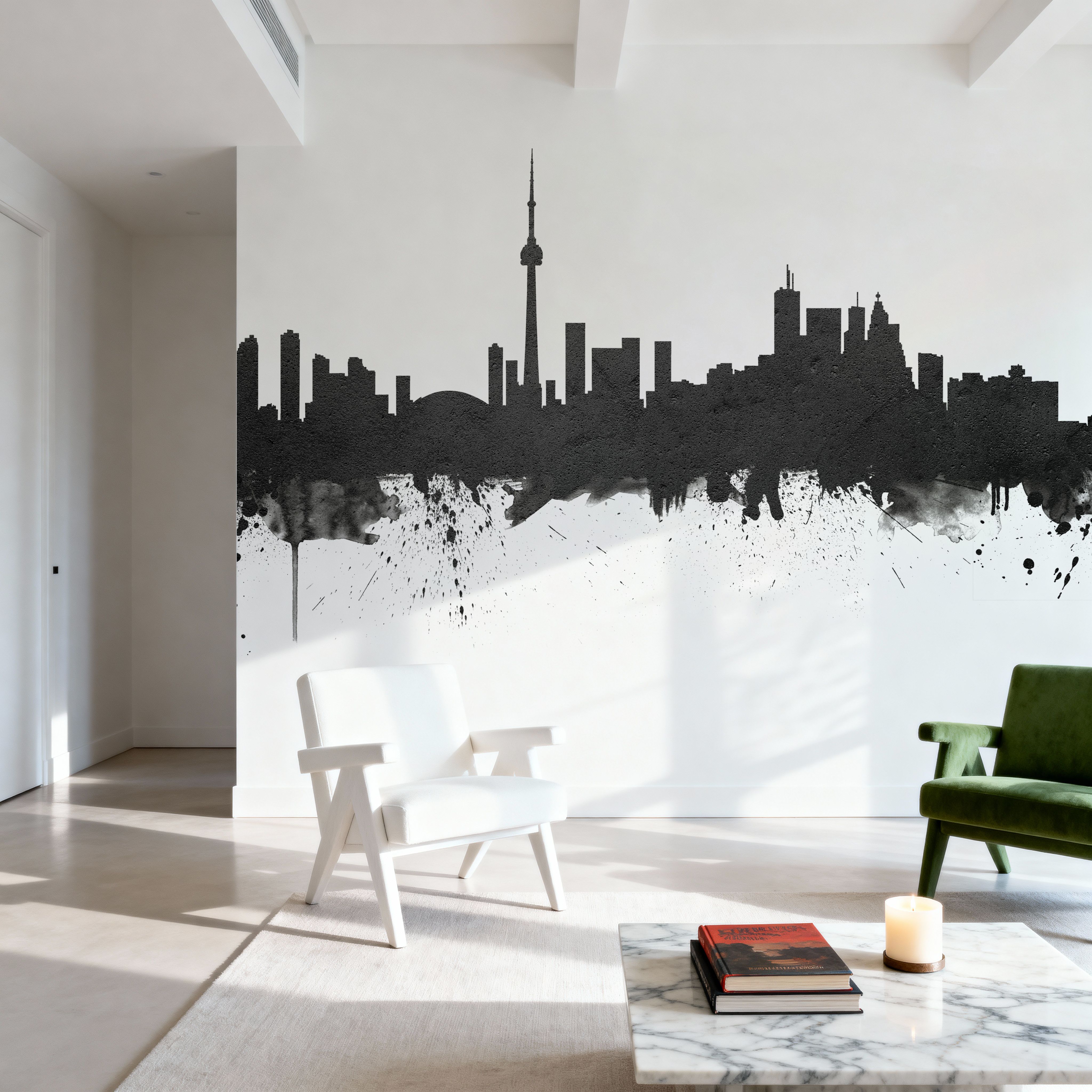 Toronto Canada Skyline Black & White