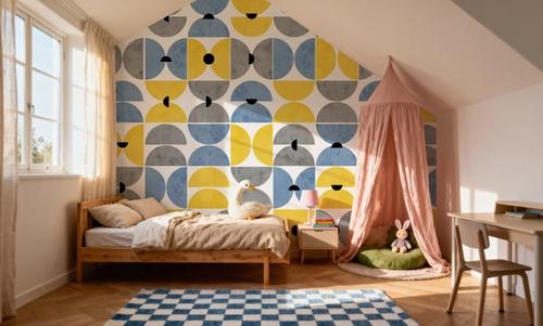 Homley Retro Shapes, Blue
