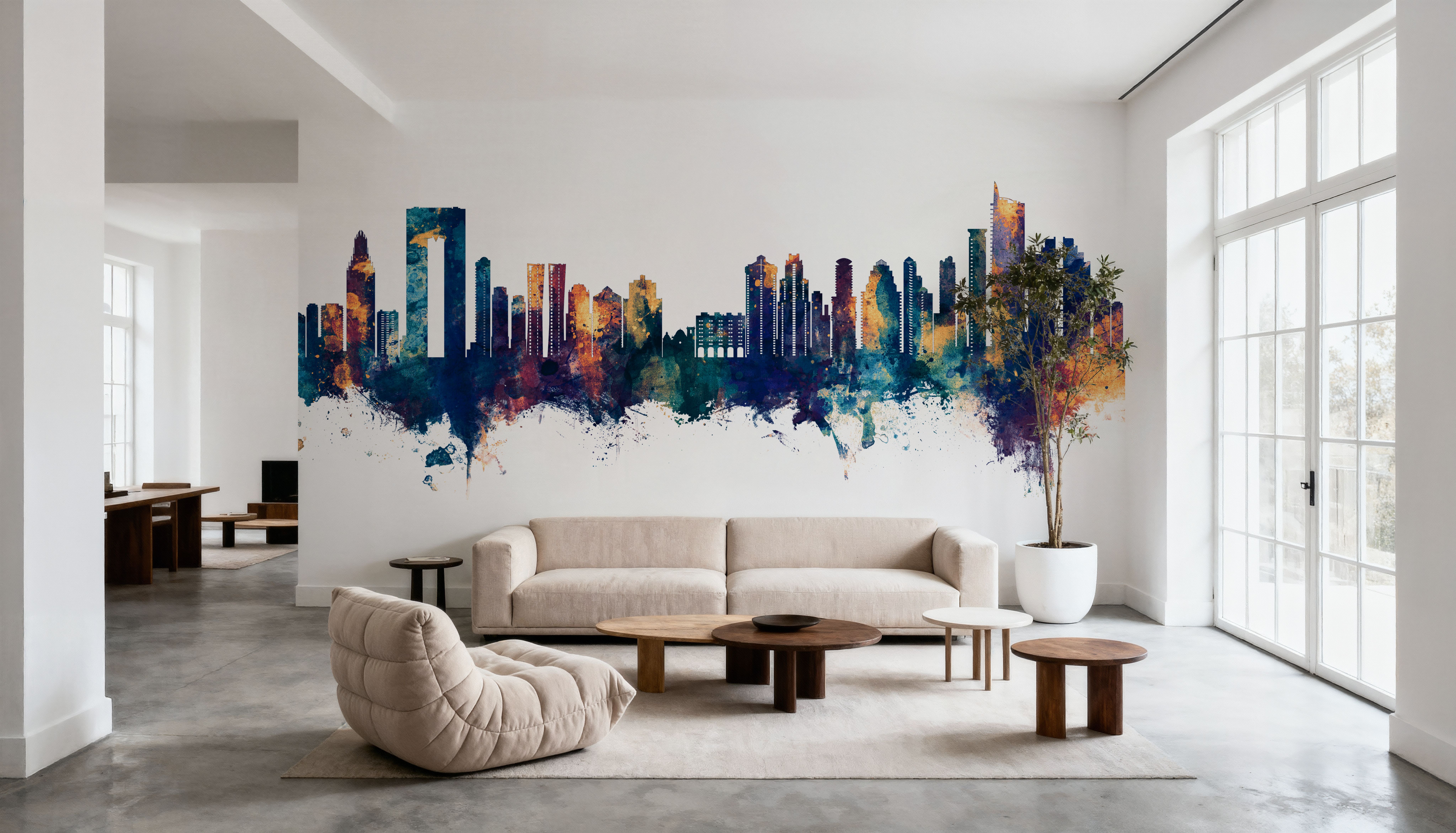 Benidorm Spain Skyline Blue & Bronze