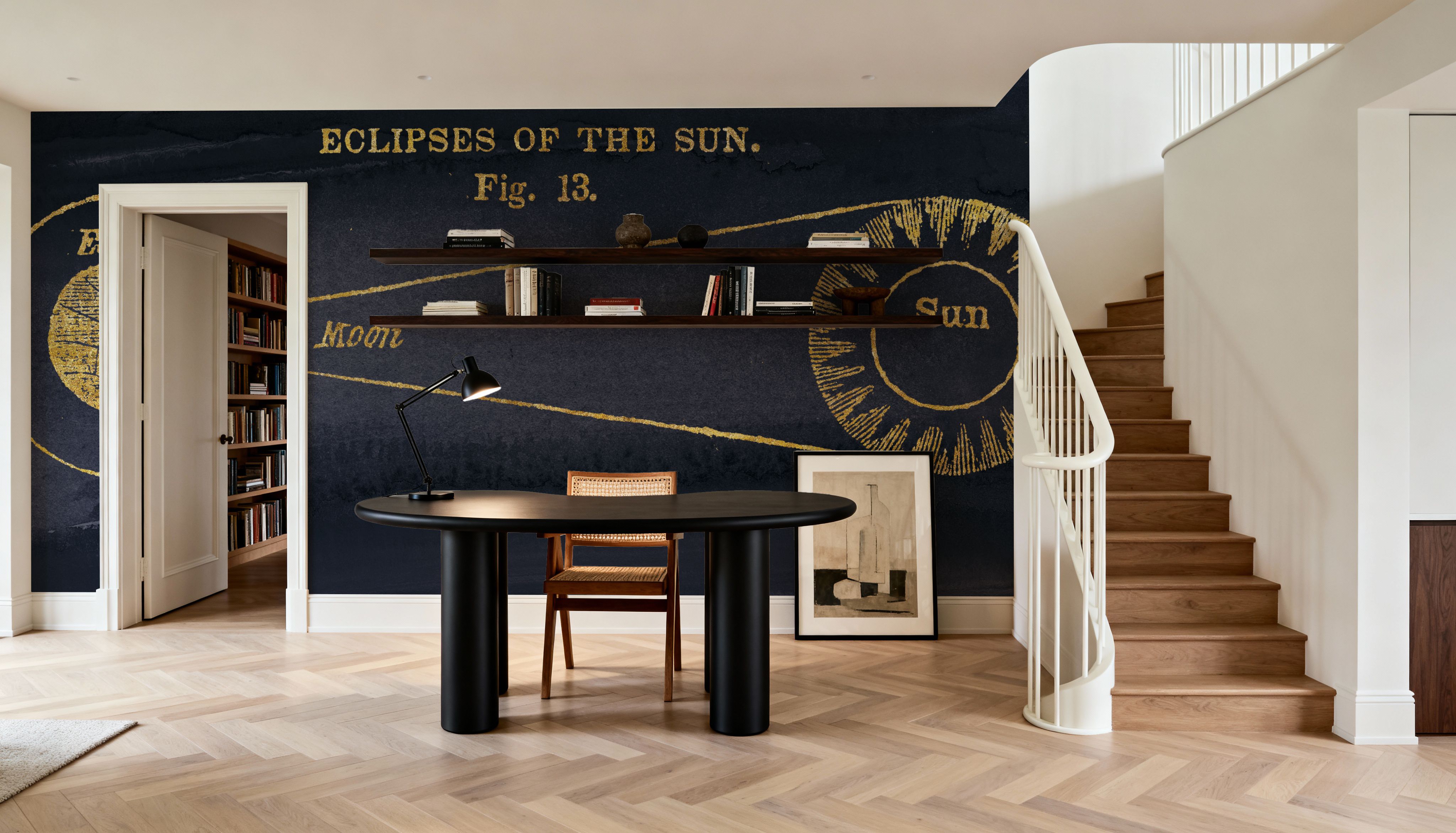 Geography of the Heavens III Blue Gold, Papier peint