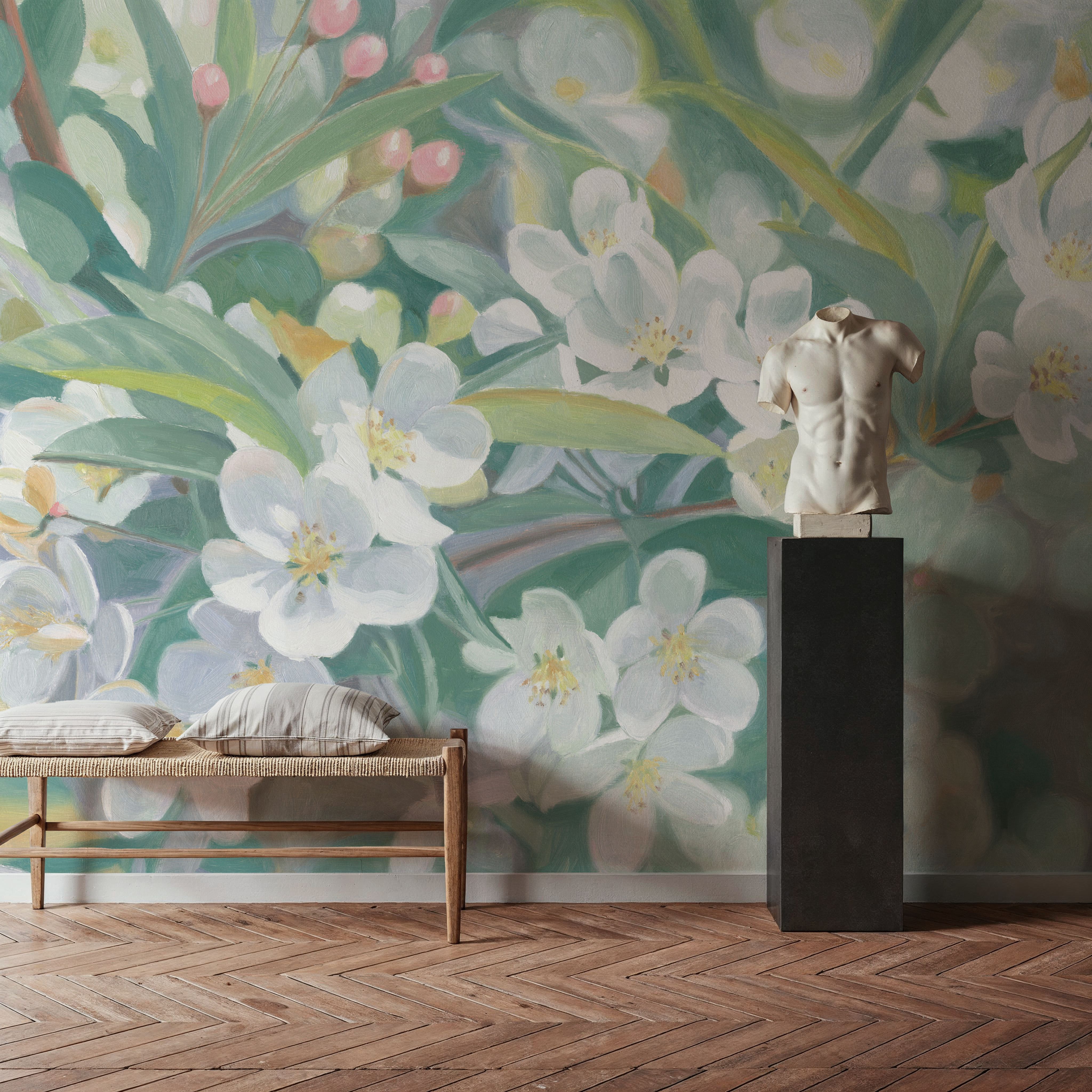 White Blossoms in Focus