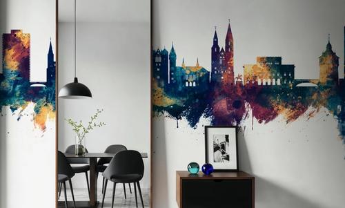 Braunschweig Germany Skyline Blue & Bronze