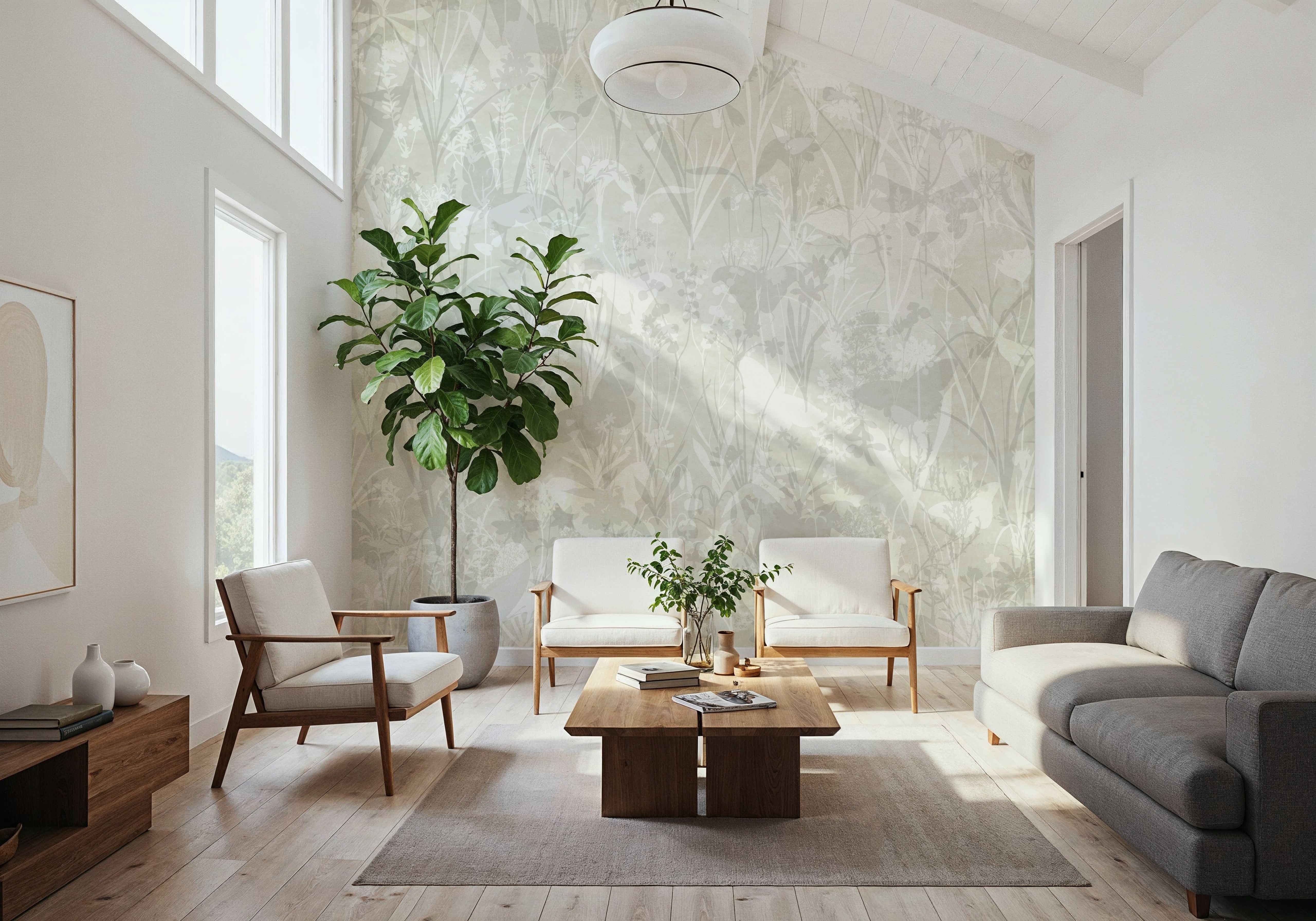 Herbals and Butterflies Double Silhouette Yellow