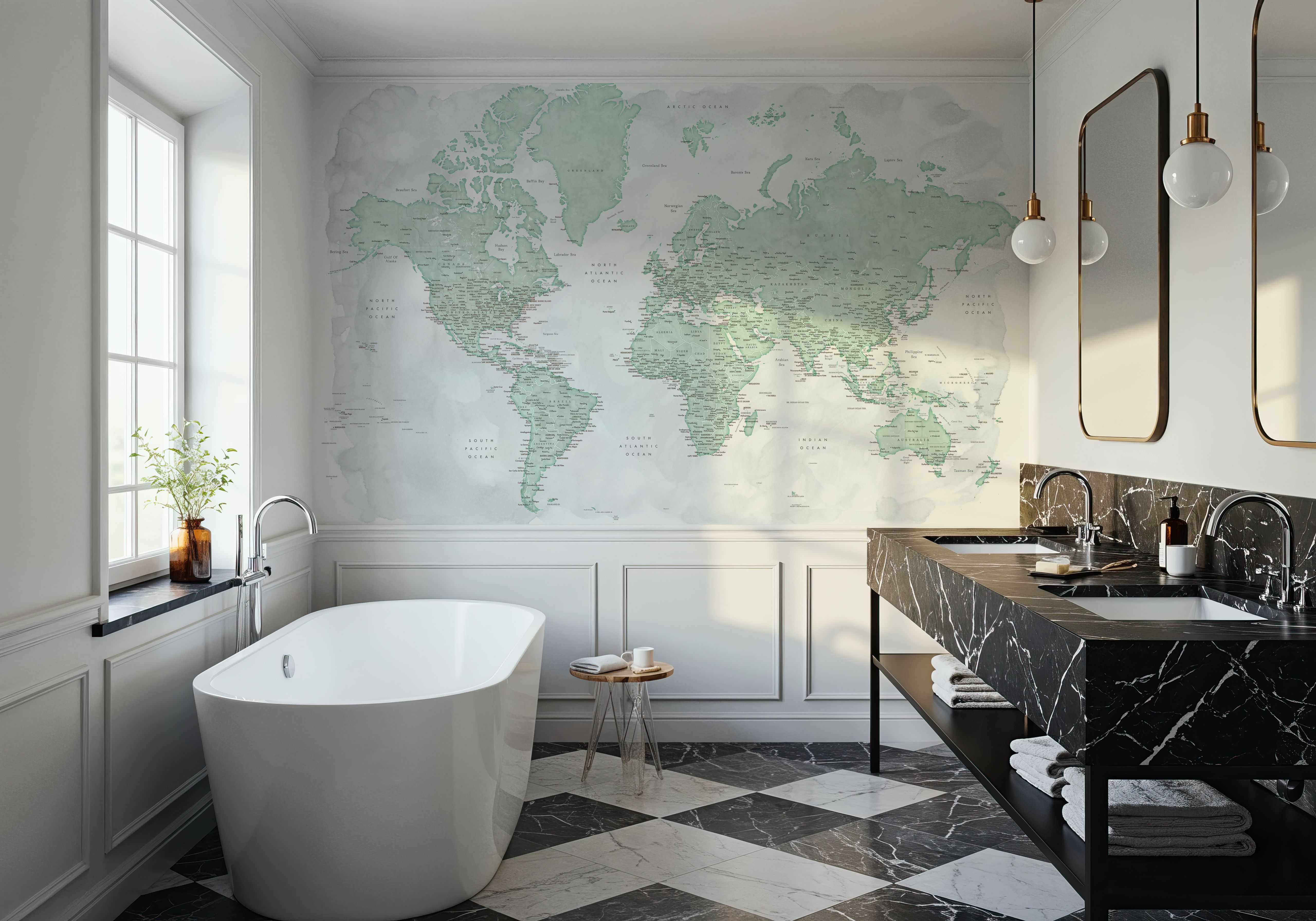 World Map Cities - Uzuri