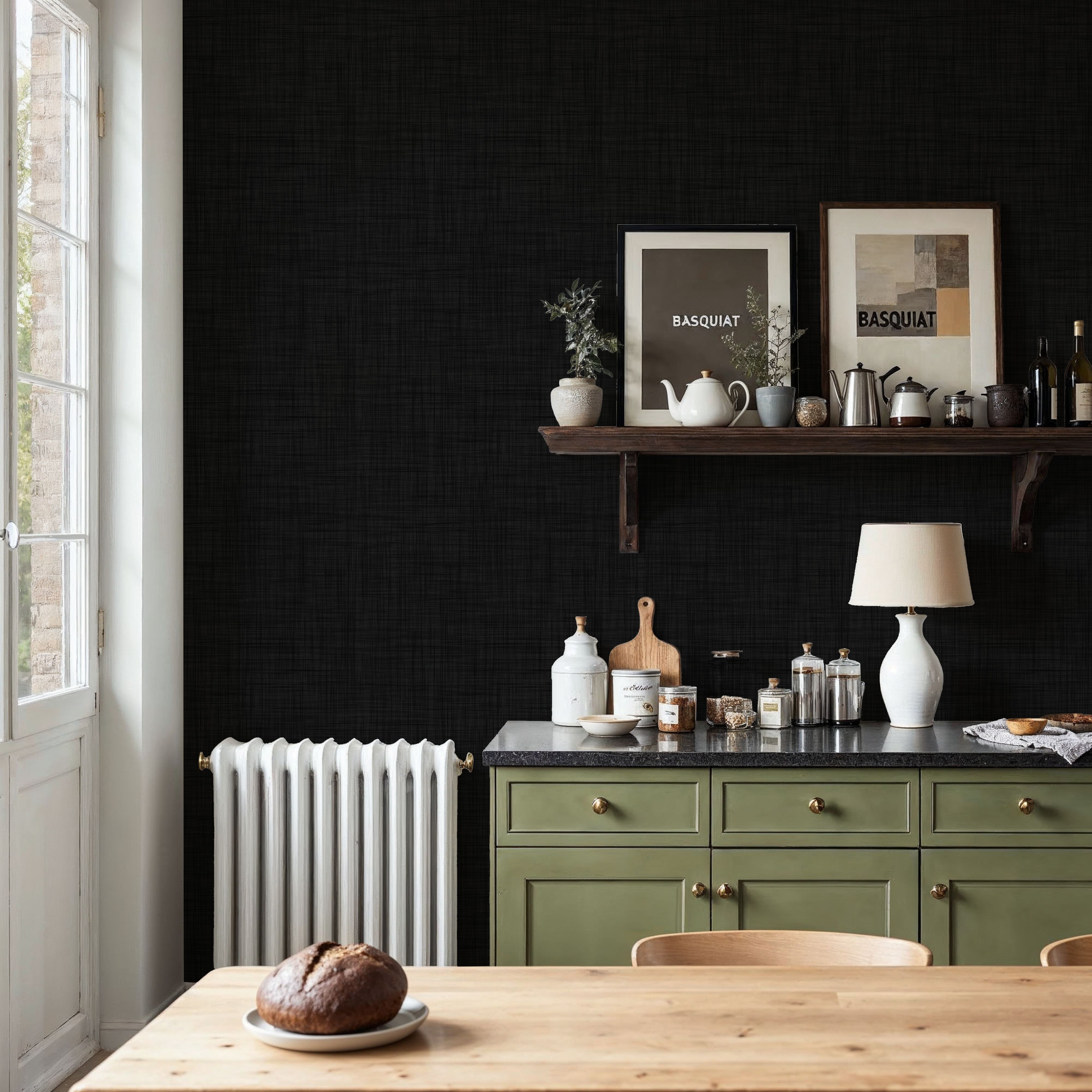 Mottled Linen Effect, Midnight