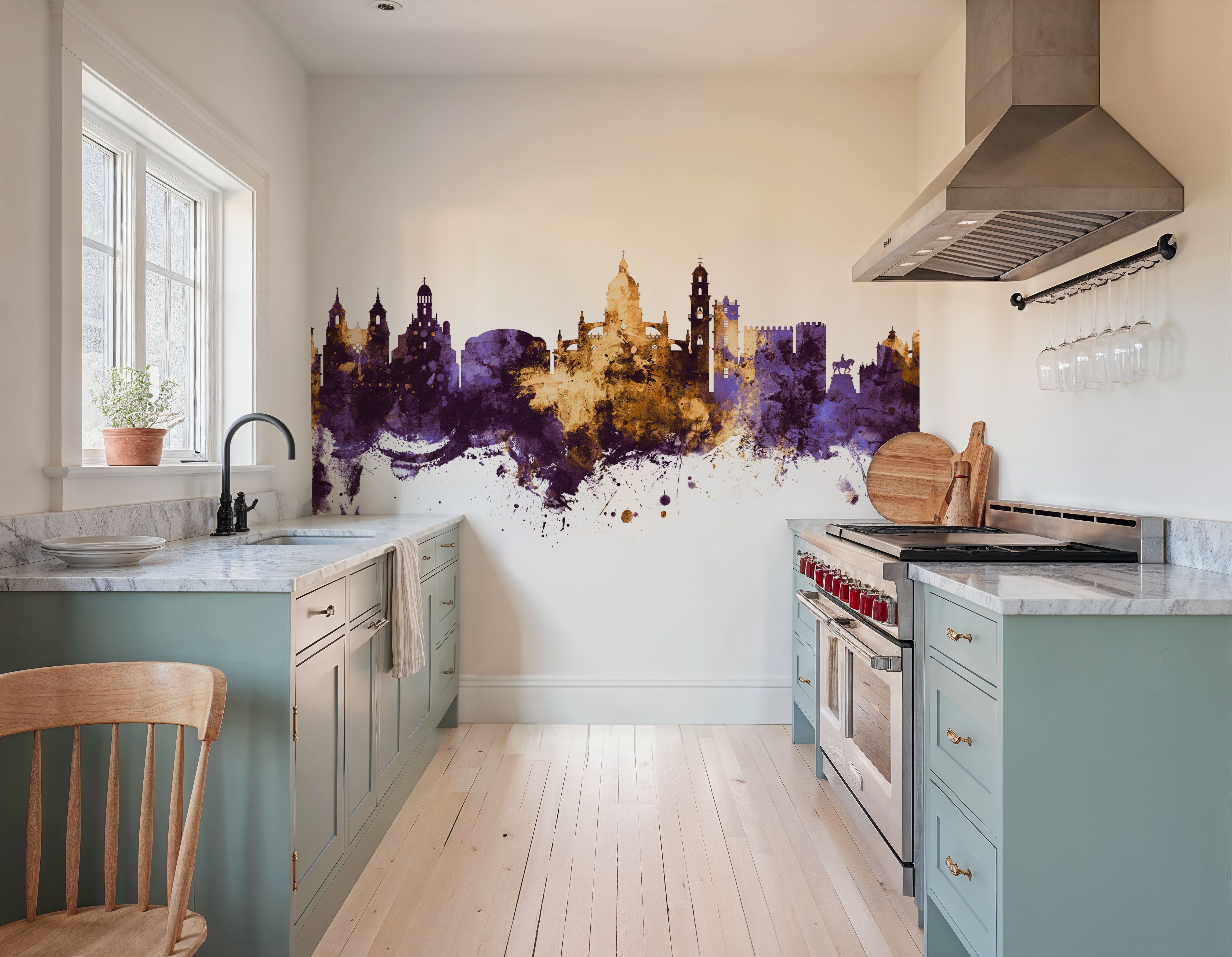 Jerez Spain Skyline Purple & Gold