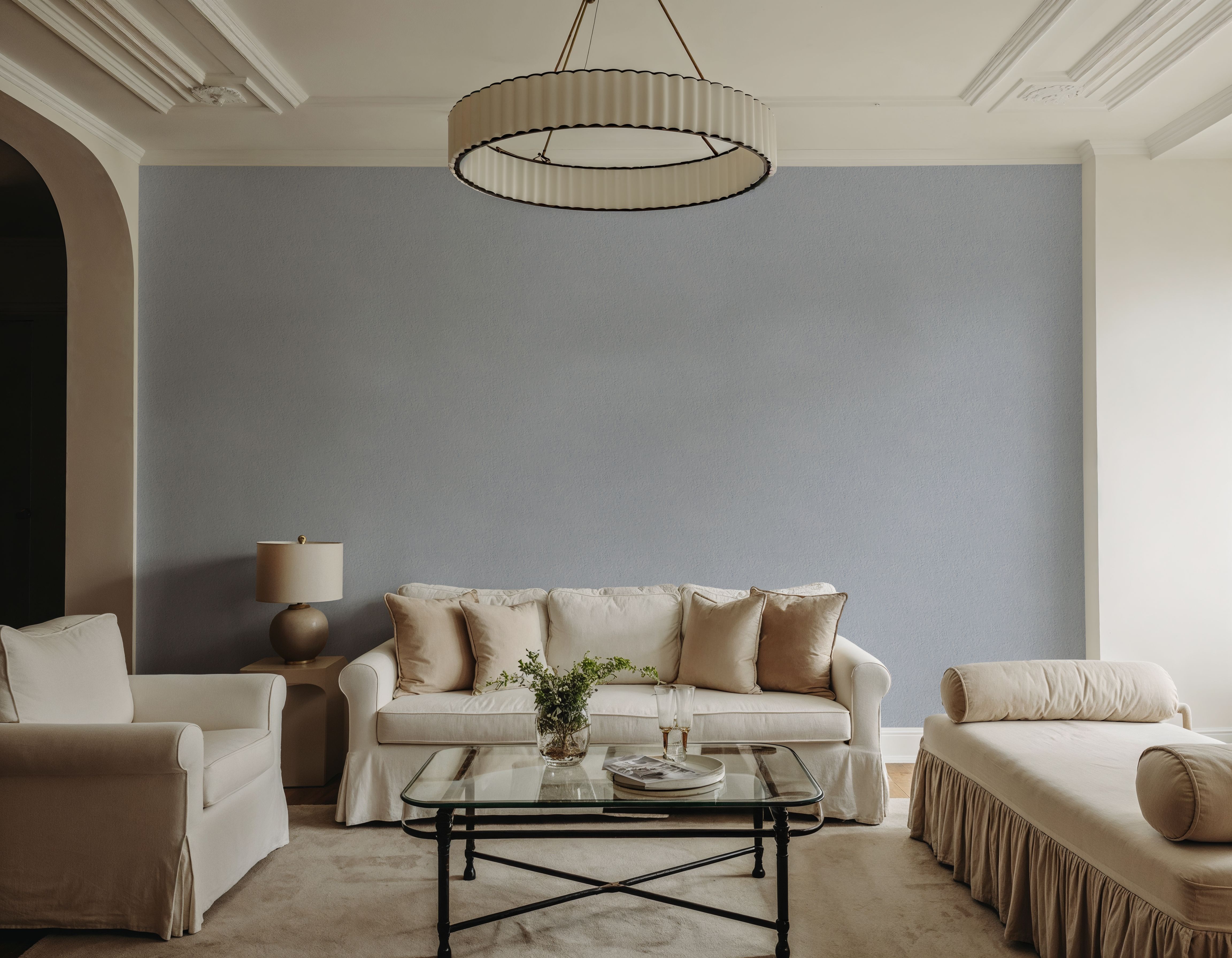 Faux Sand Stucco Finish, Ice Blue