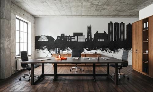 Scunthorpe England Skyline Black & White