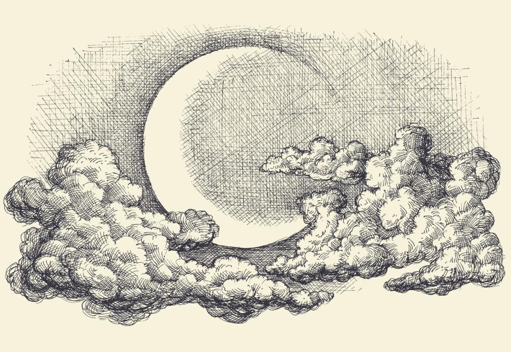 Moon In Clouds