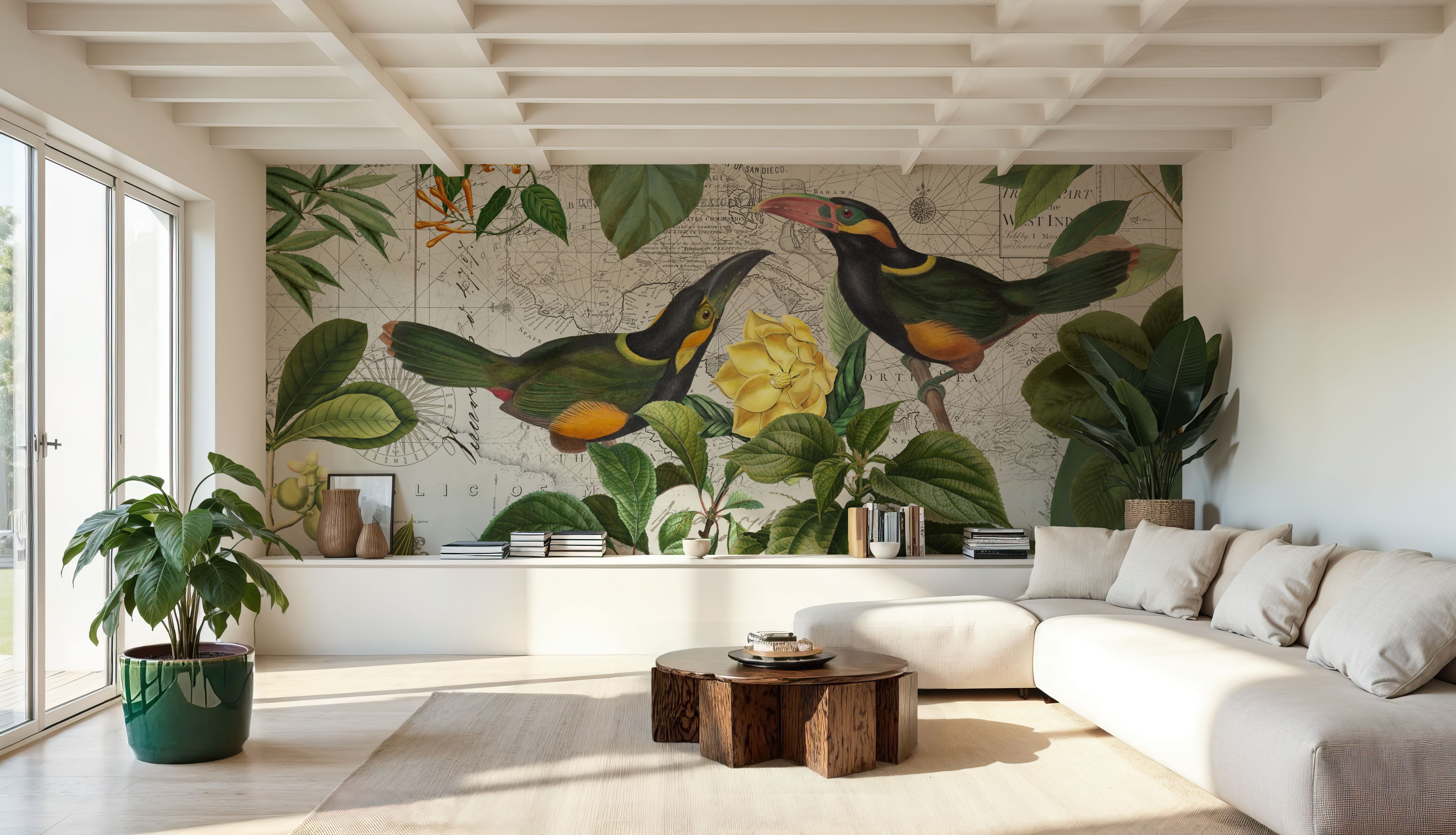 Parrots Nostalgic Journey II, Wallpaper