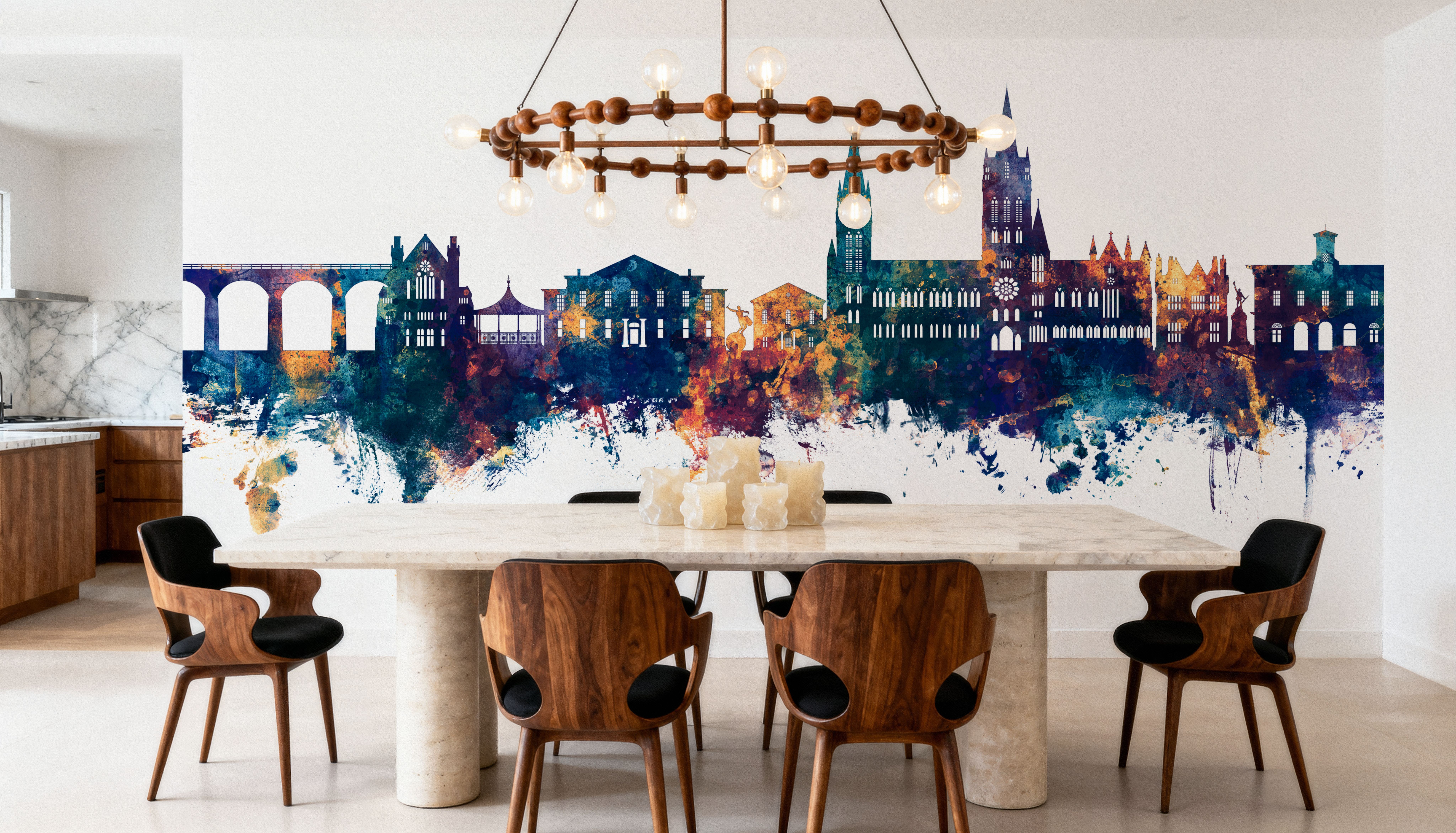 Truro England Skyline Blue & Bronze