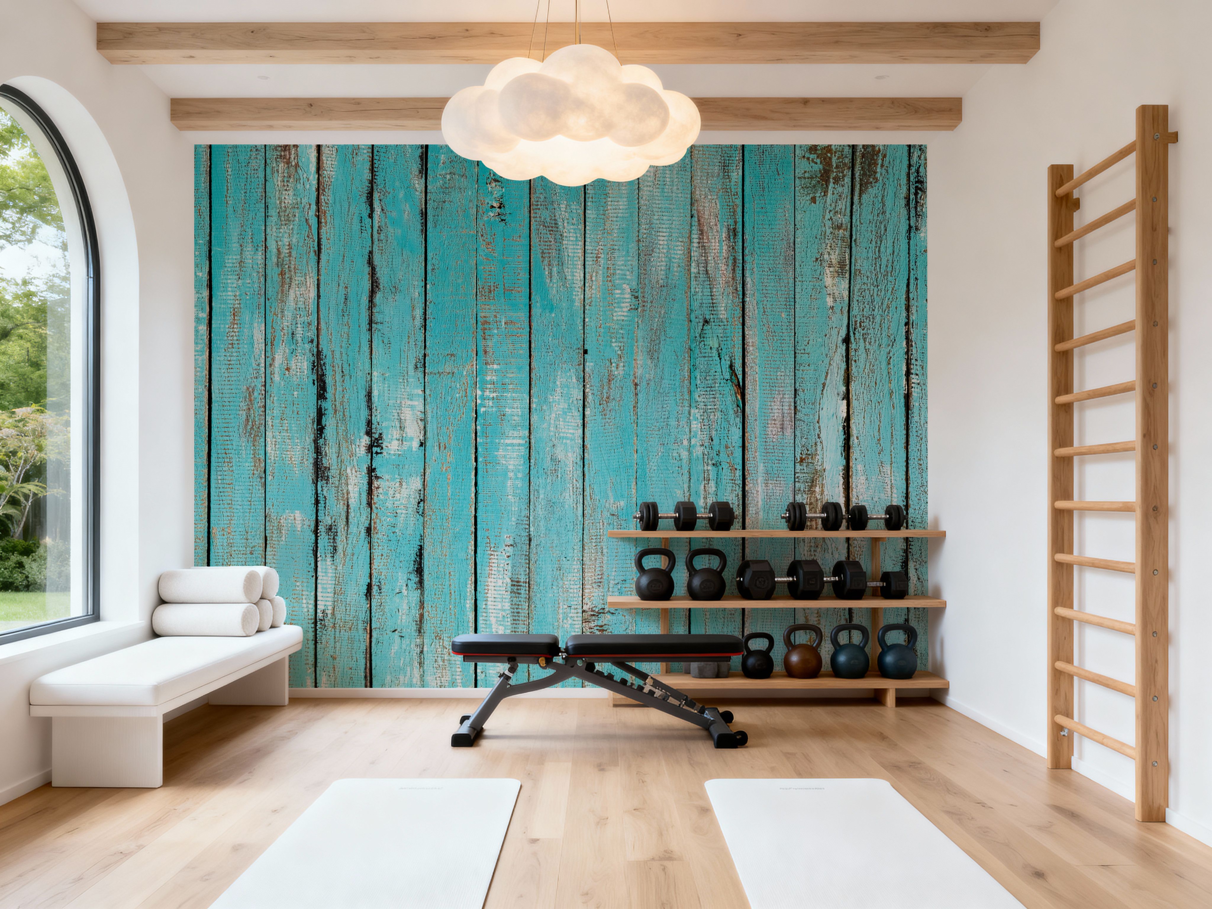 Turqouise Wooden Planks