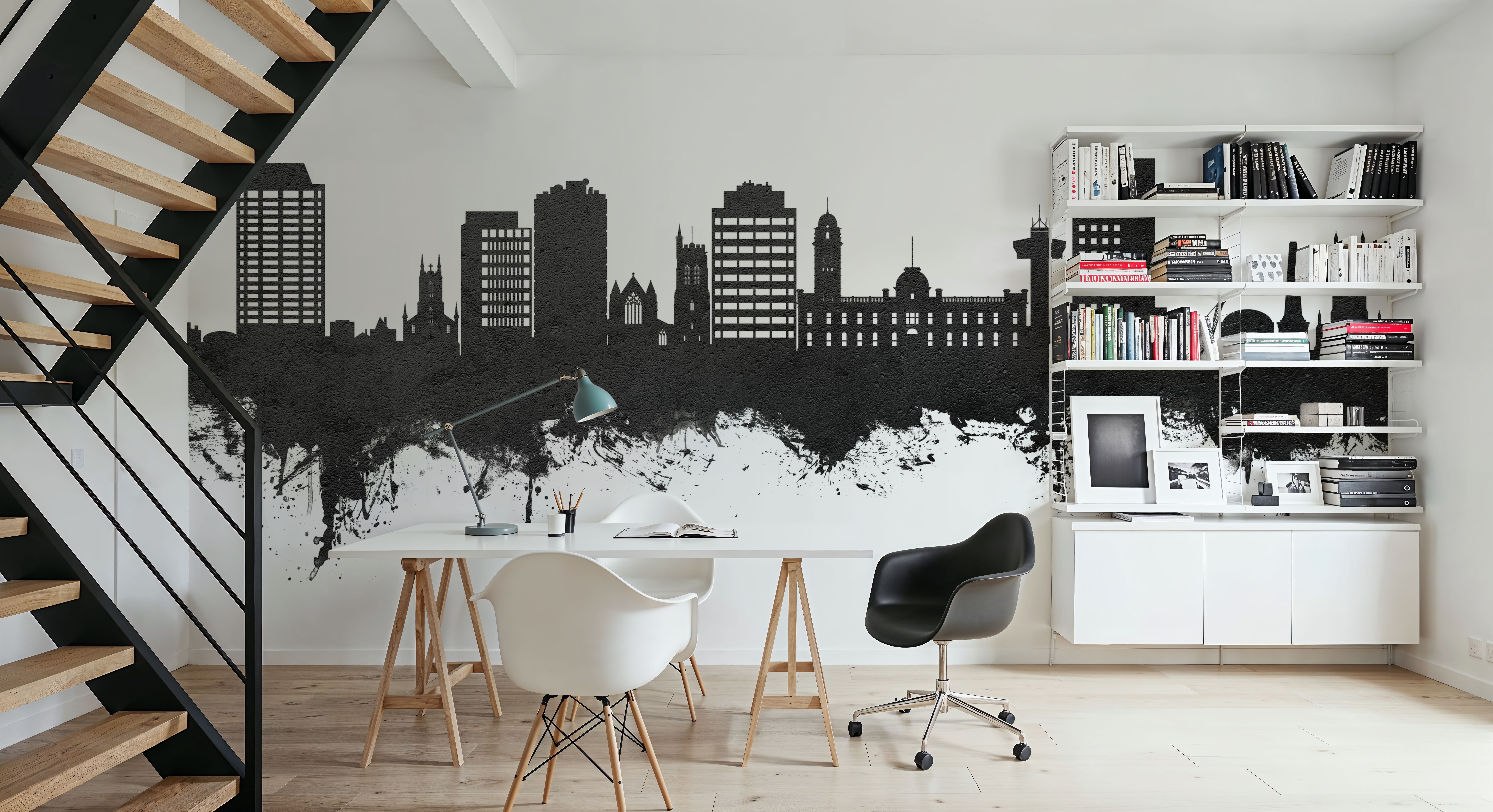 Hobart Australia Skyline Black & White, Papier peint