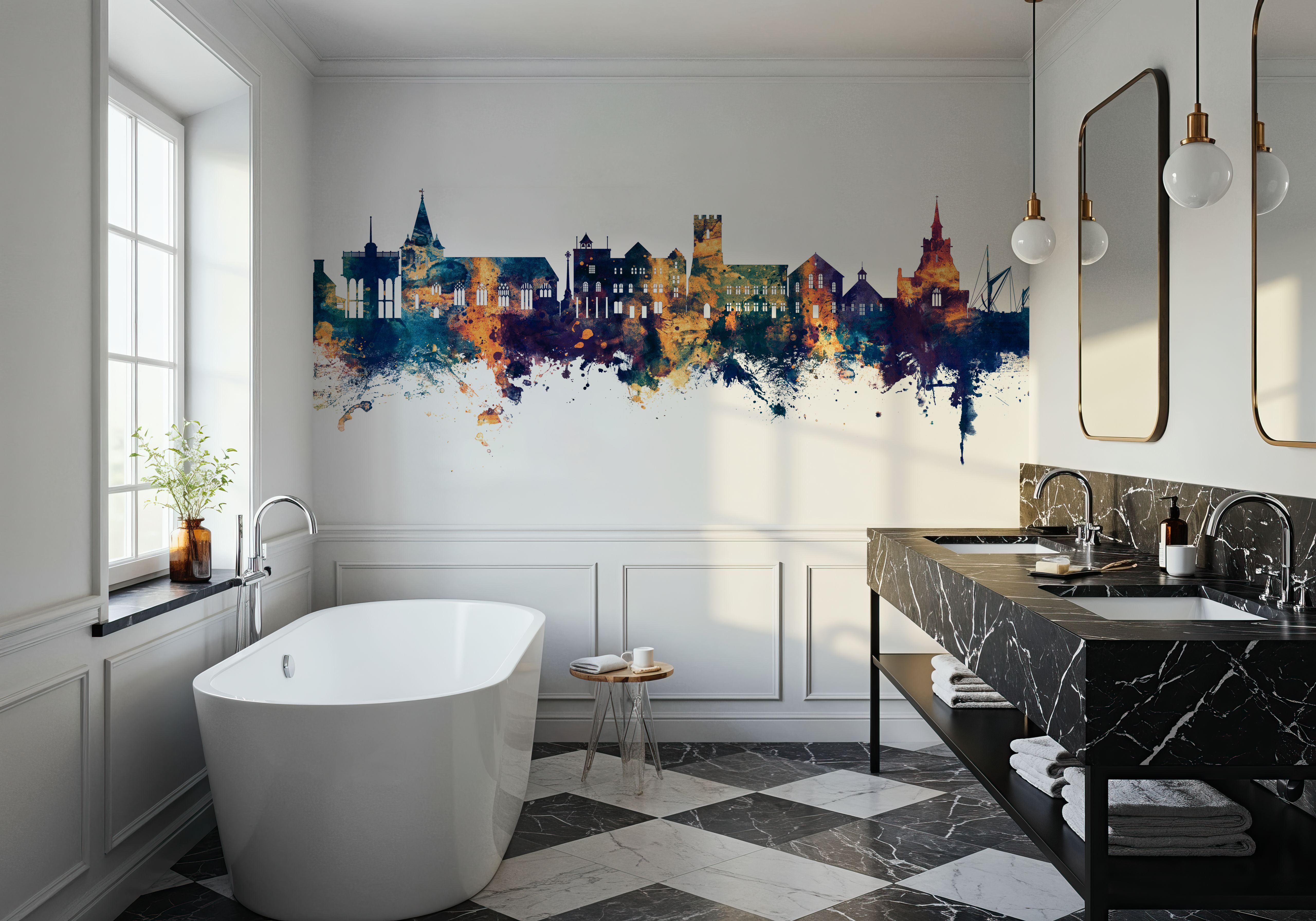 Maldon England Skyline Blue & Bronze