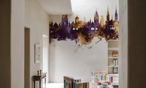 Freiburg Germnay Skyline Purple & Gold