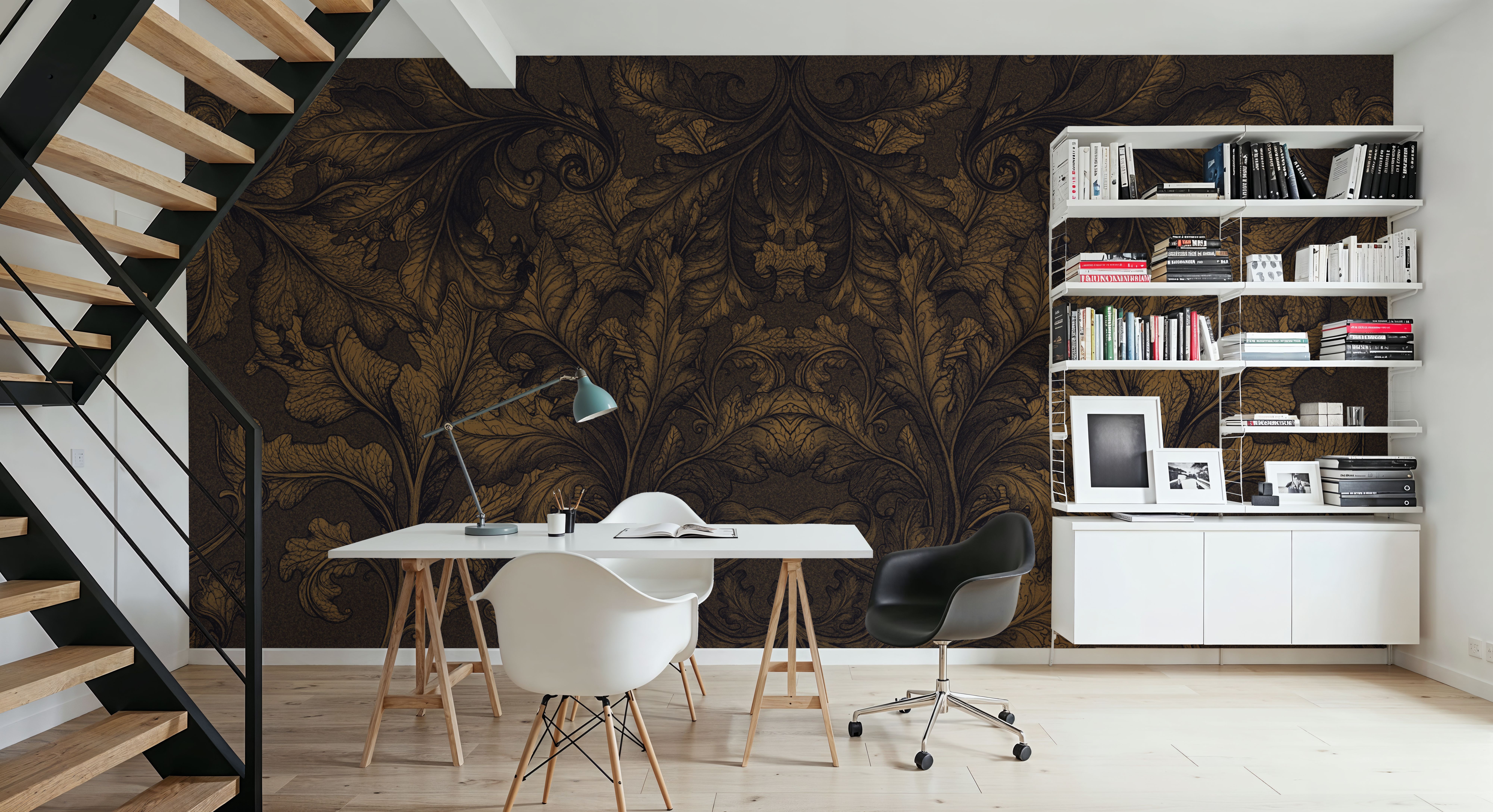 Shielded Leaf Brown, Wallpaper