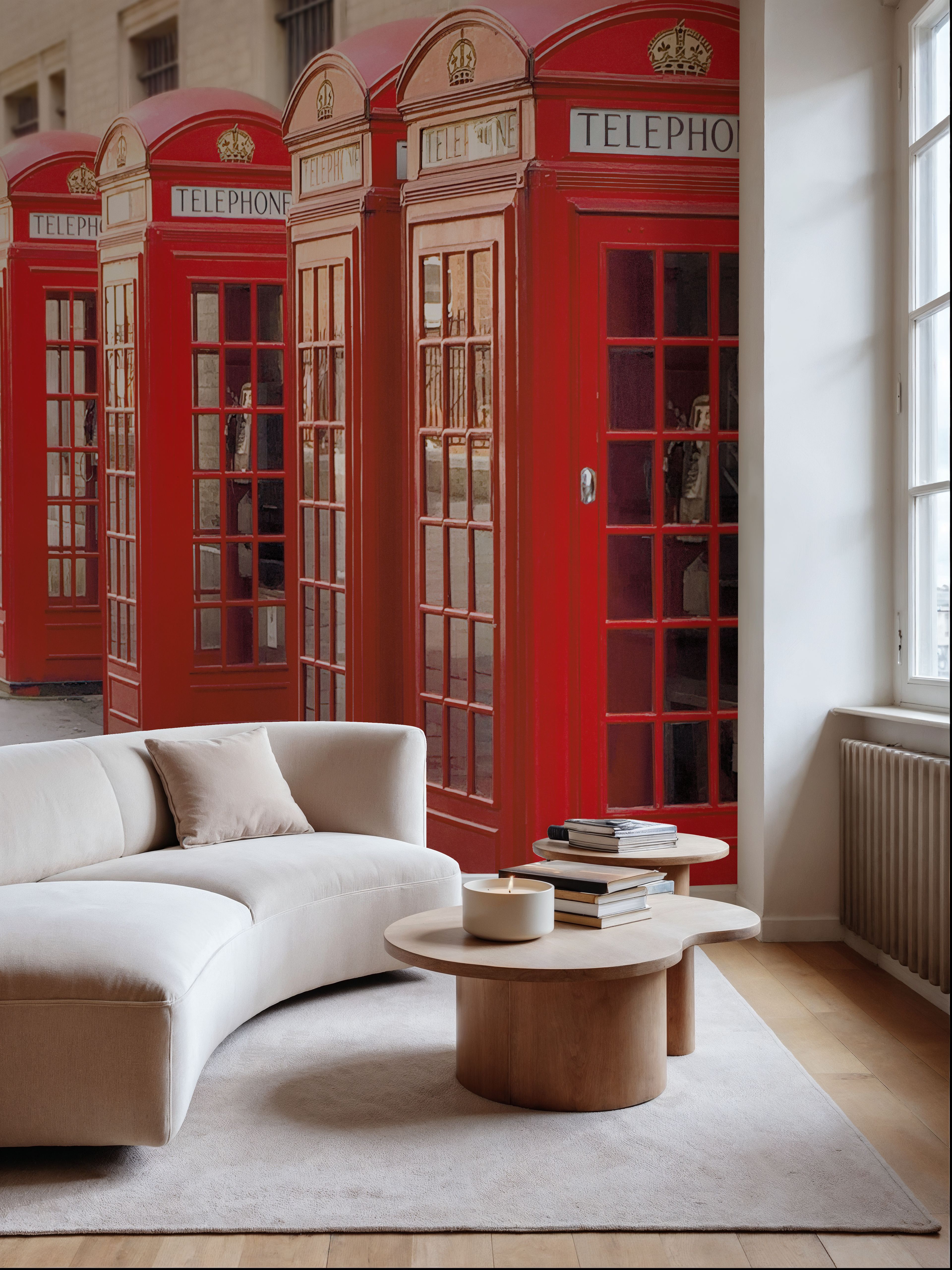 London Phoneboxes Lining Up