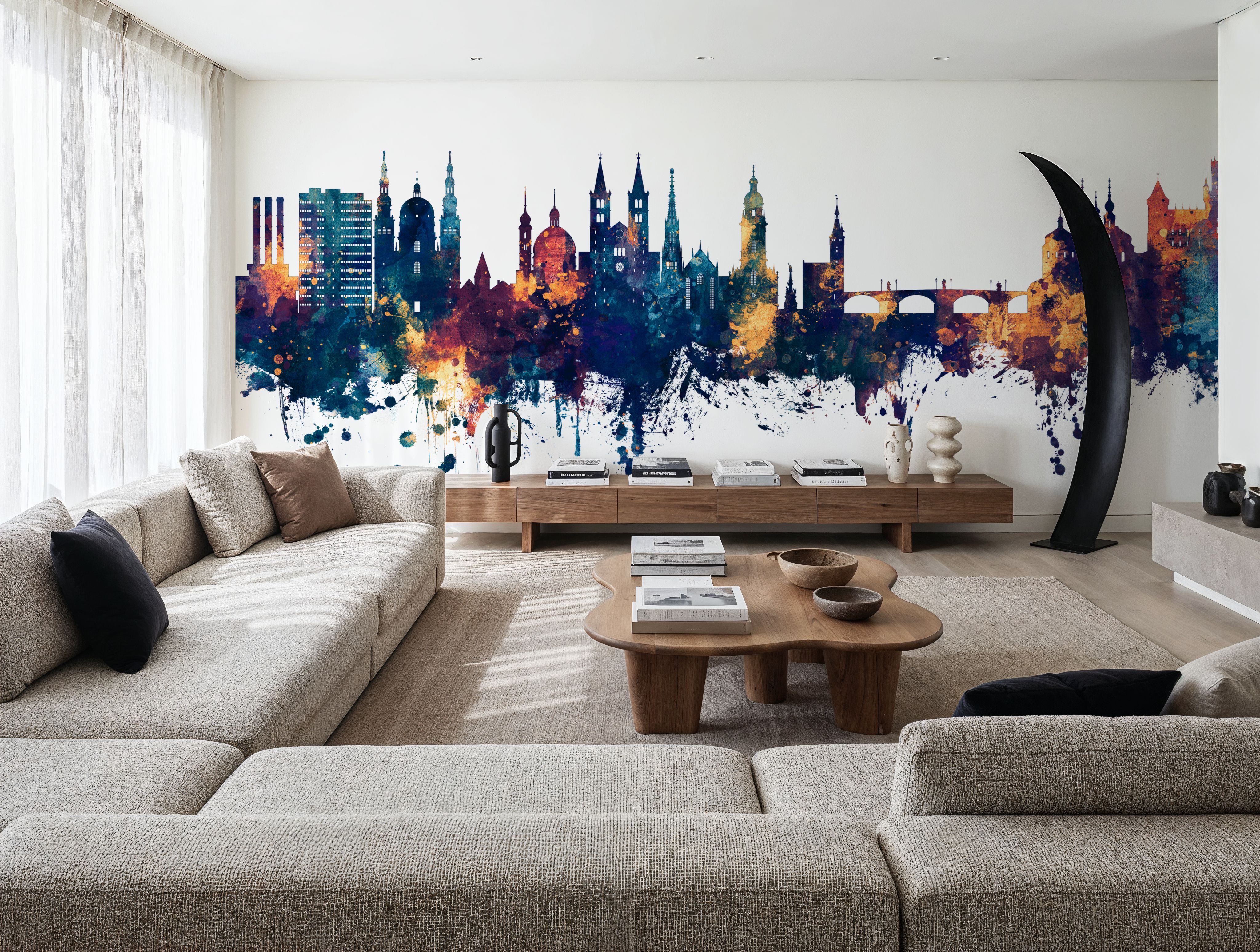 Würzburg Germany Skyline Blue & Bronze