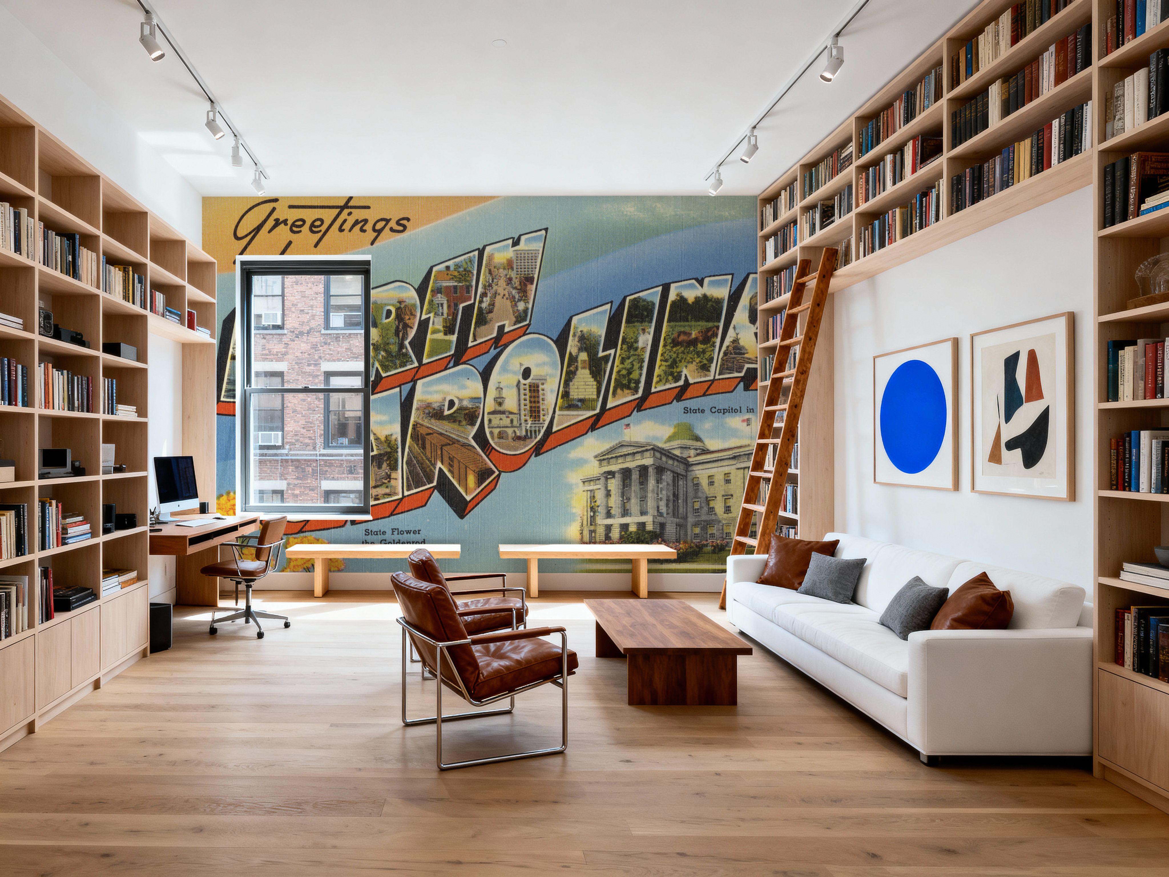 Greetings from North Carolina - Screenprint Postcard