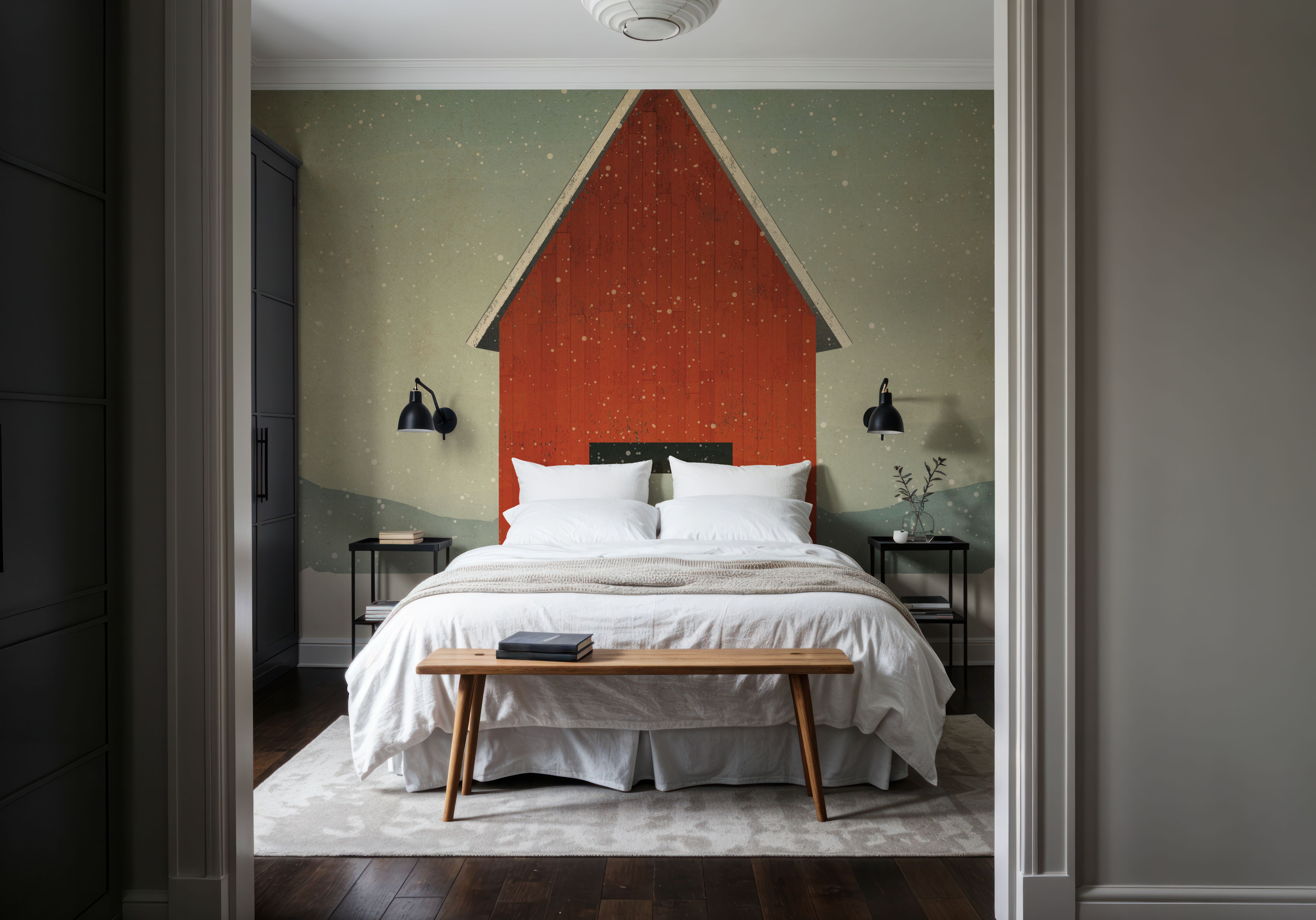 Red Barn Winter, Wallpaper