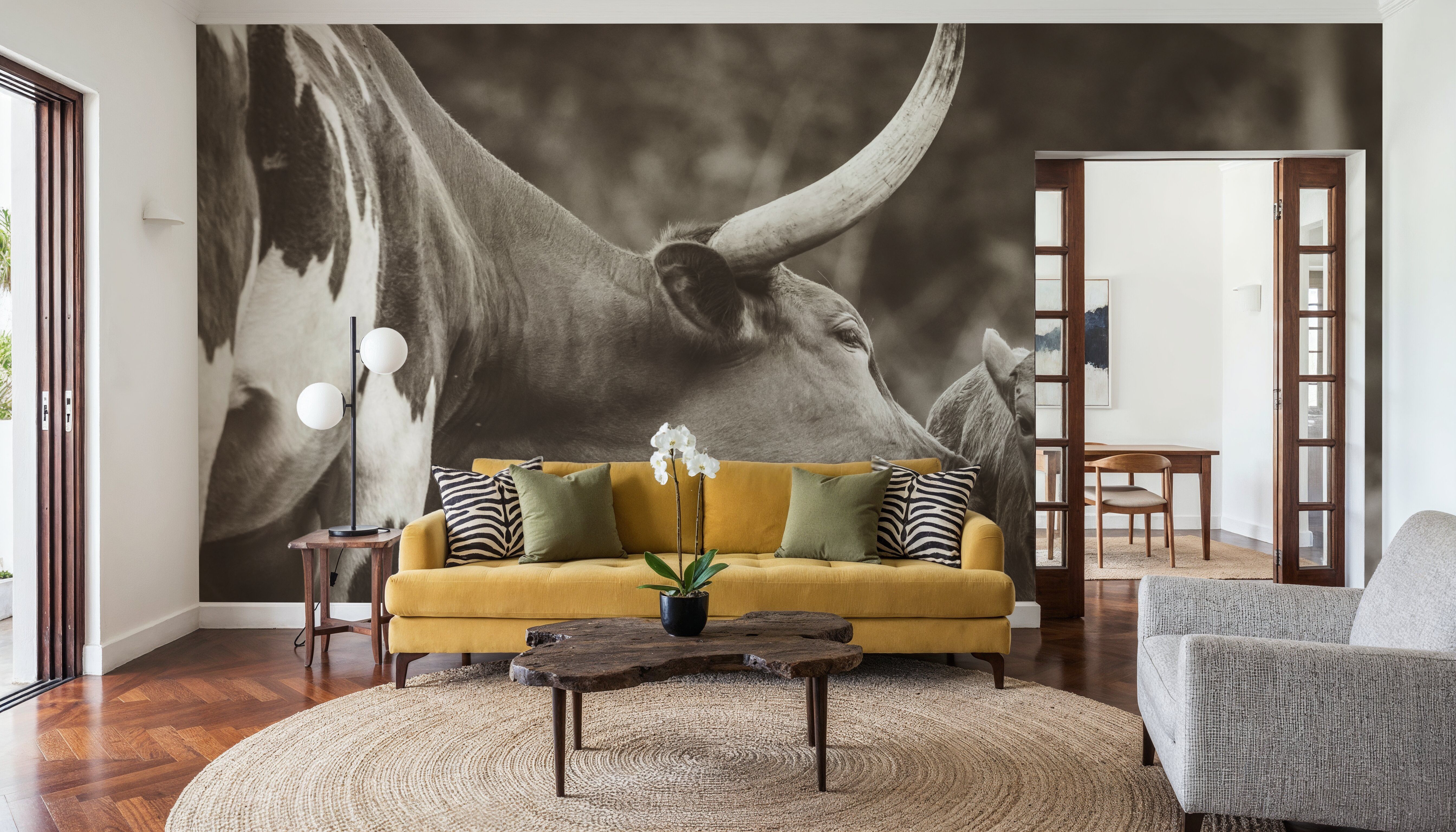 Longhorn Pasture Pair Sepia