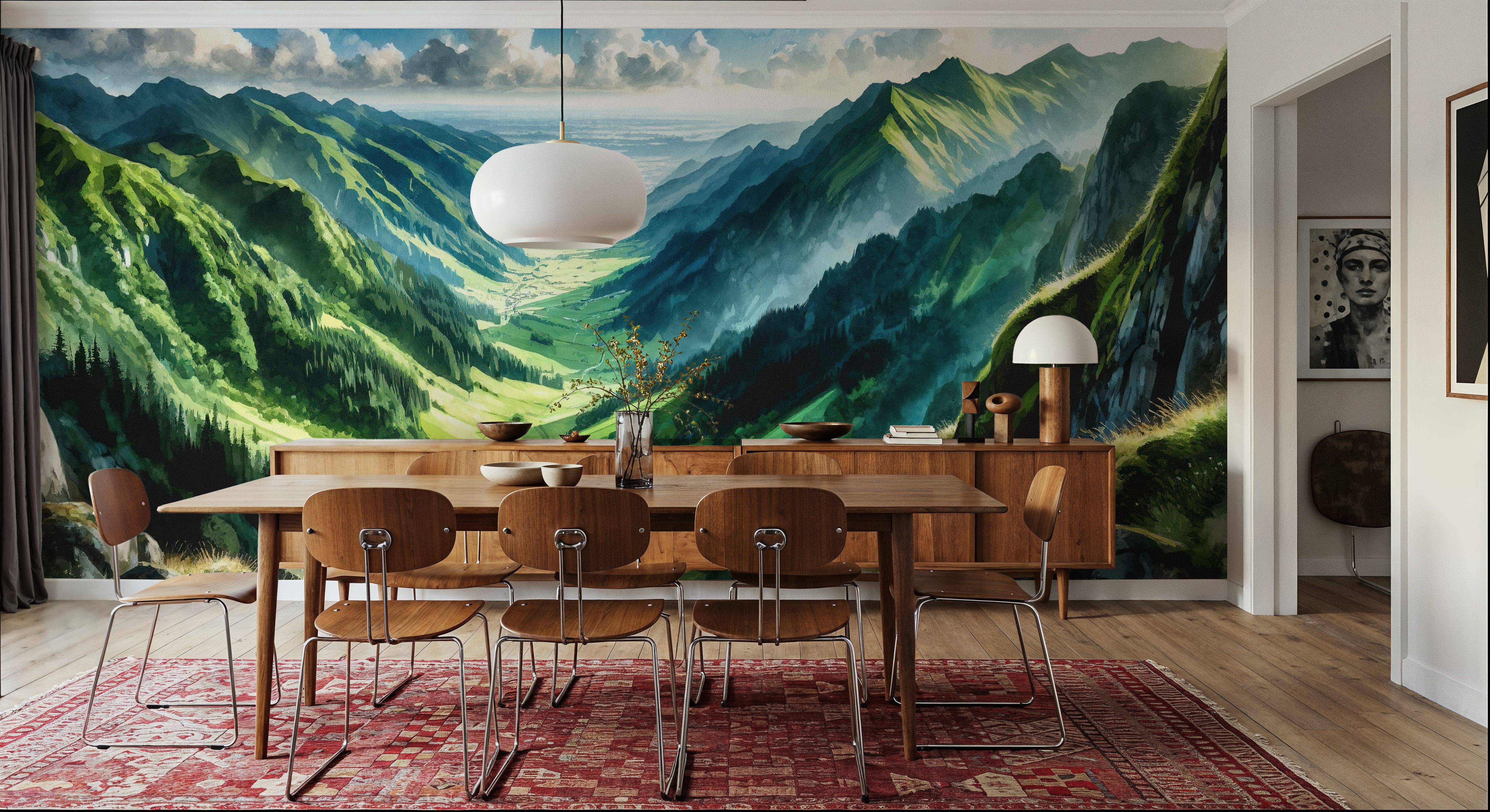 Expansive Mountain Valley Landscape