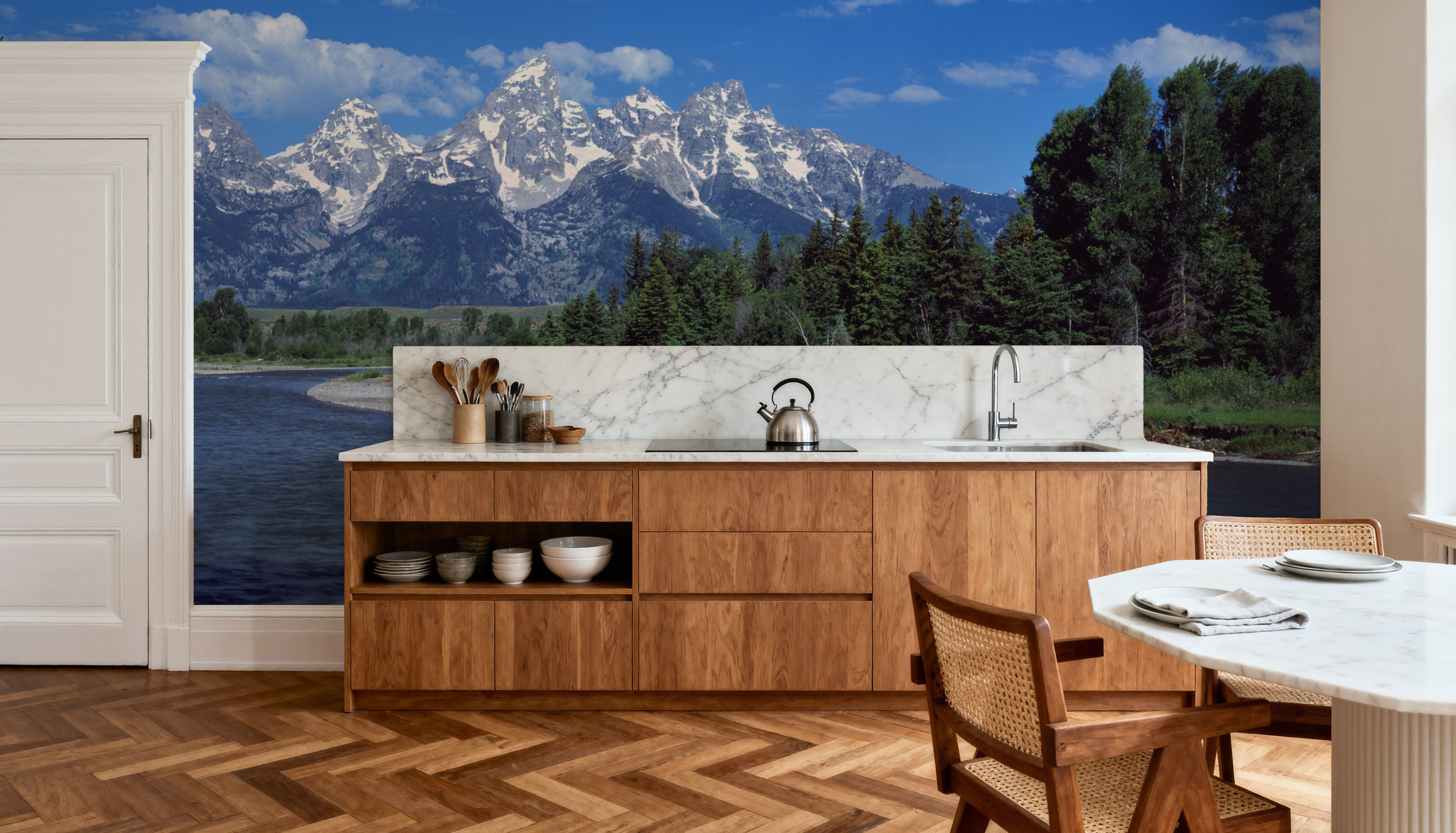 Mountain River Serenity, Carte da parati