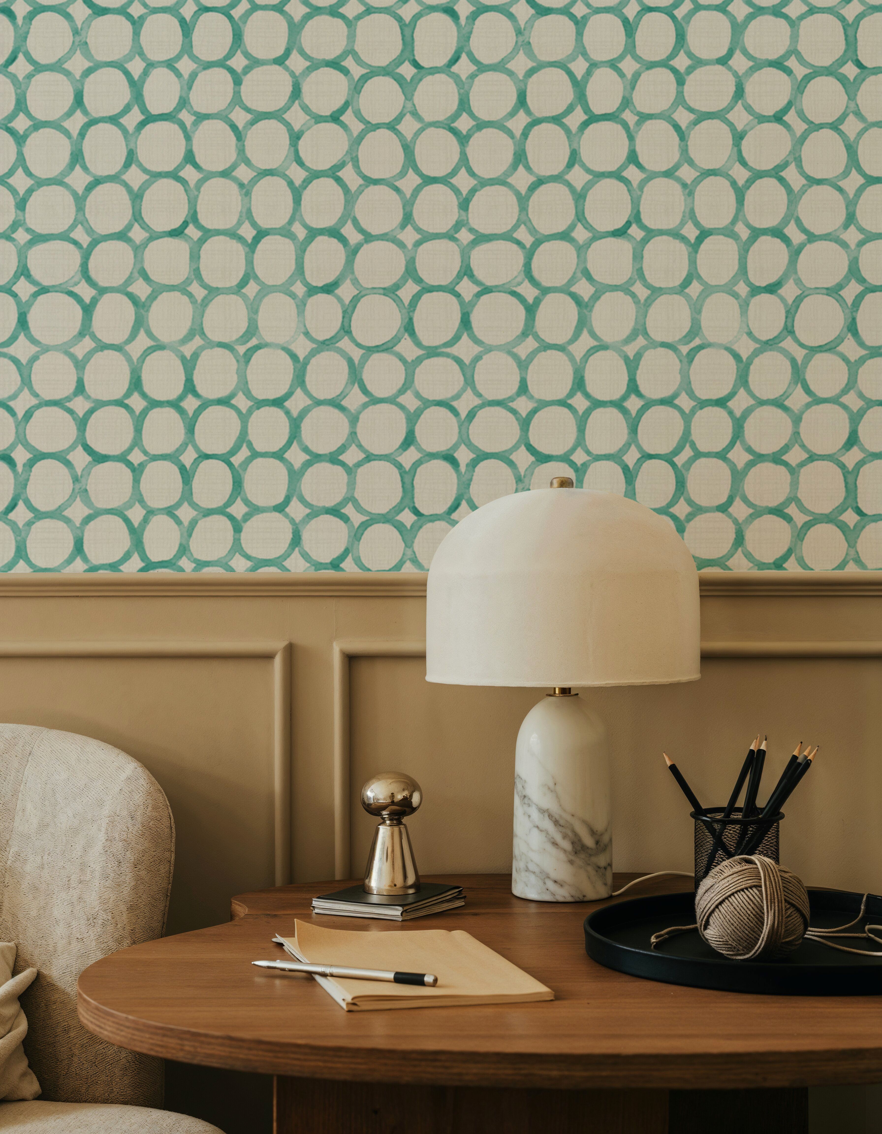 Mixed Turqouise Circles 