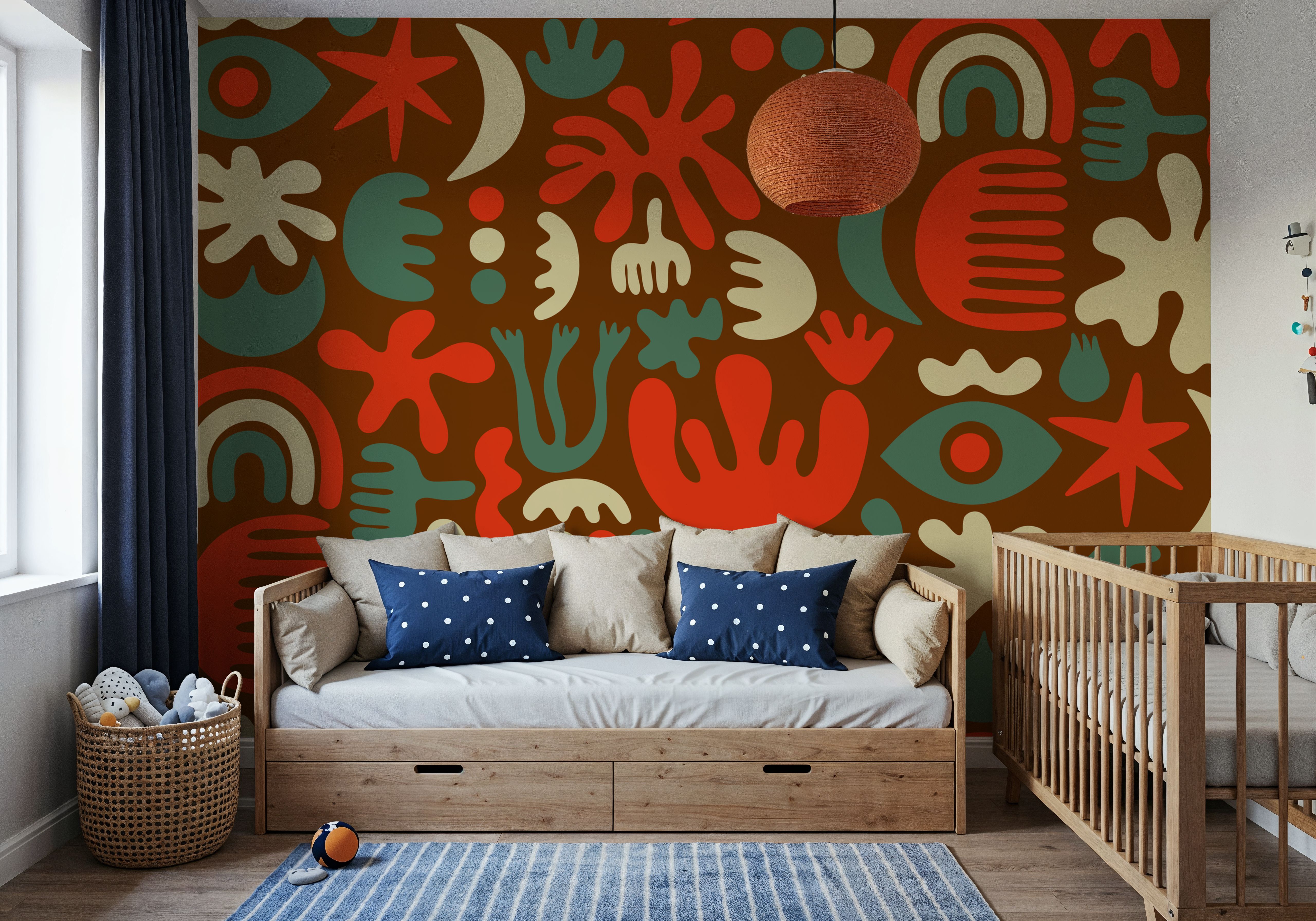 Cute Cutouts Mural, Red