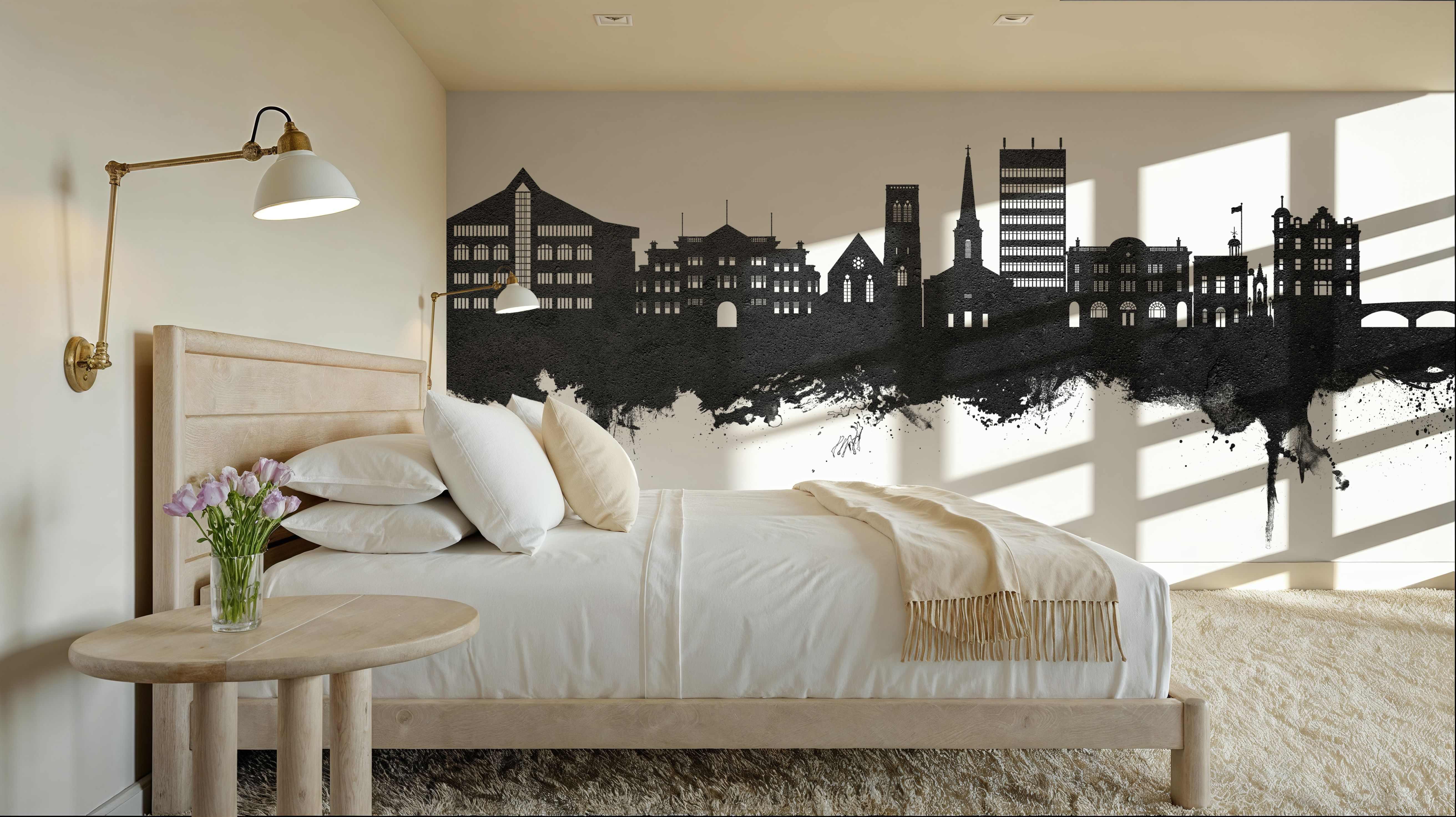 Maidstone England Skyline Black & White