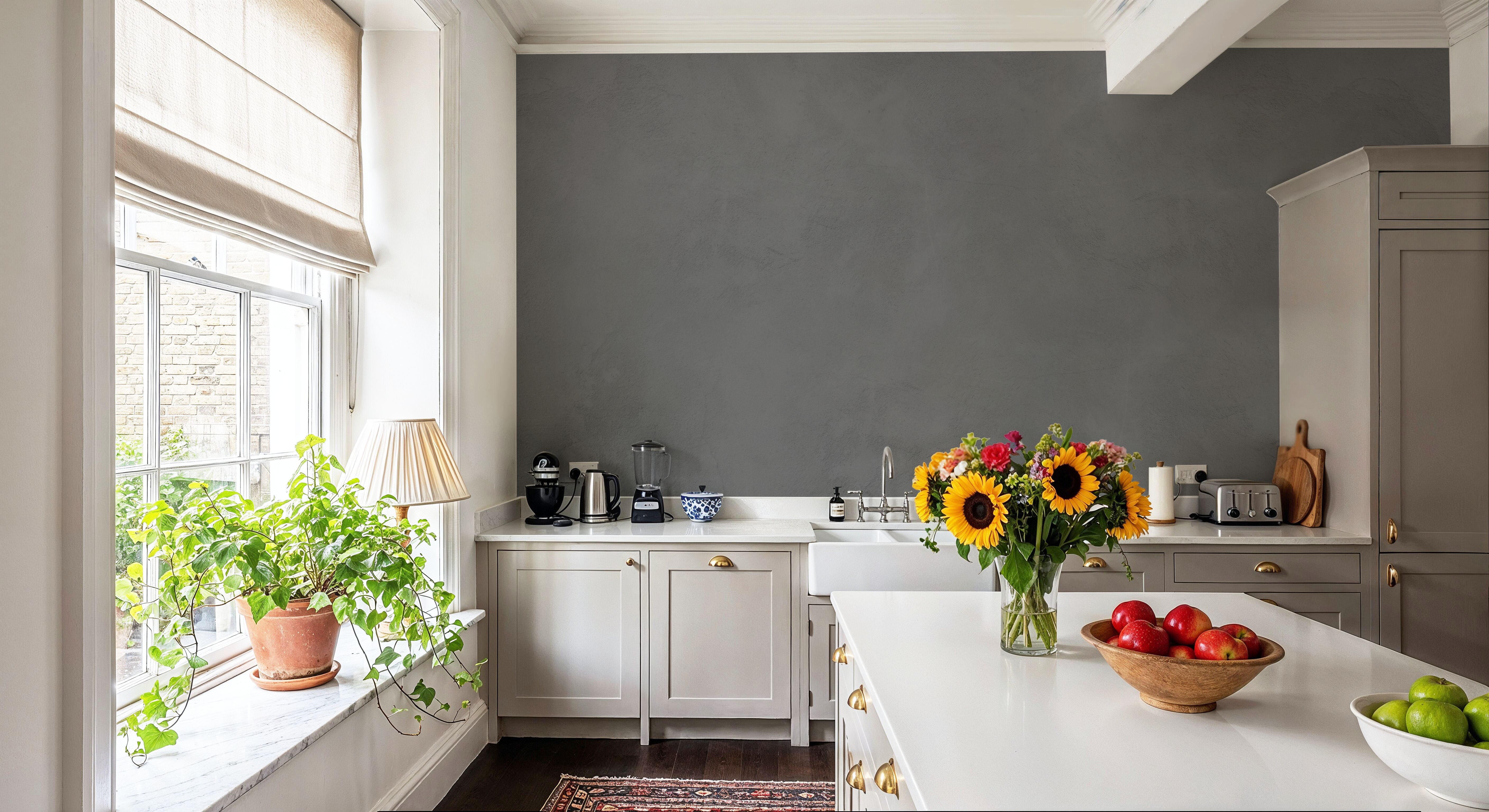 Tuscan Clay, Grey, Wallpaper