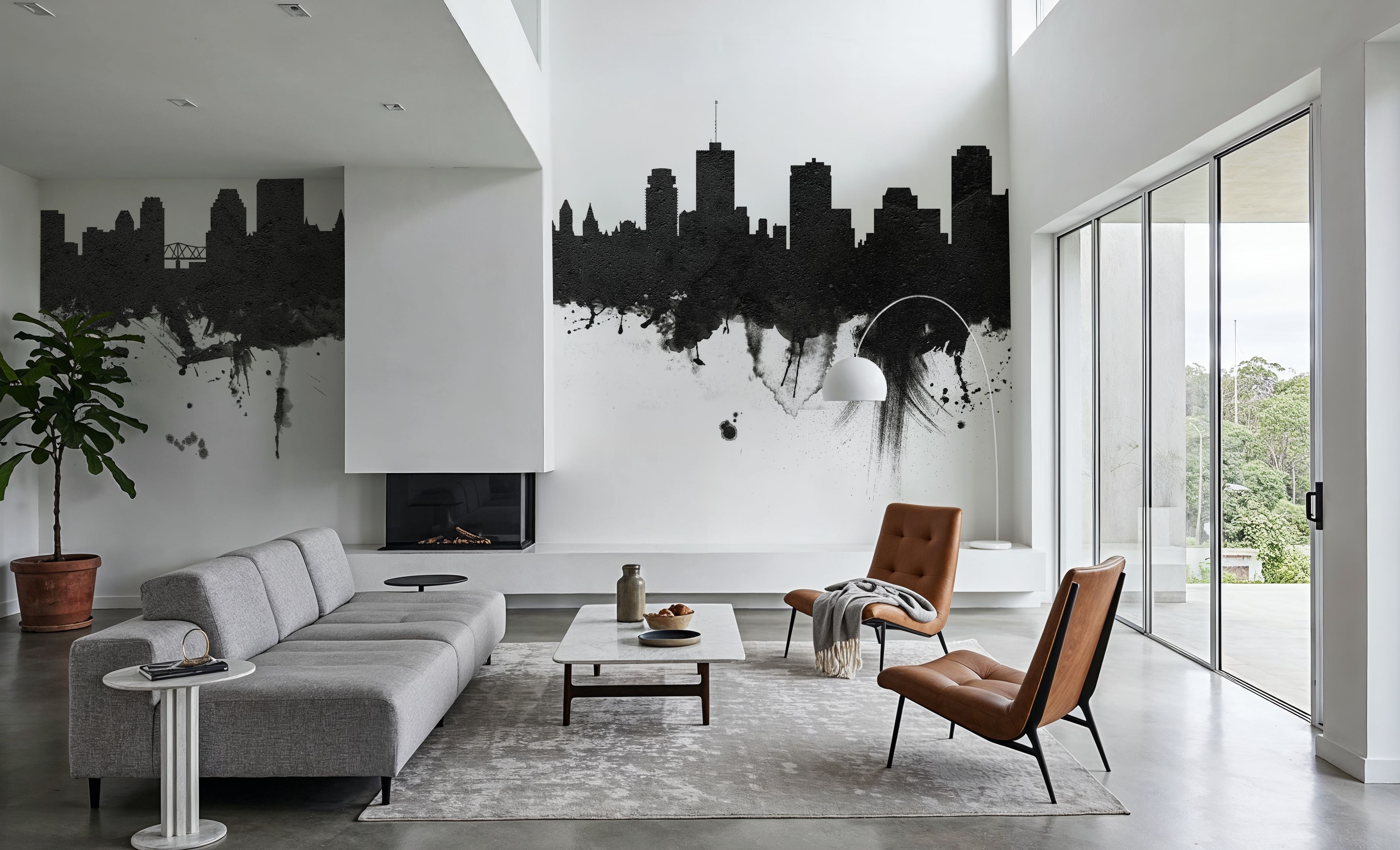 Ottowa Canada Skyline Black & White, Wallpaper