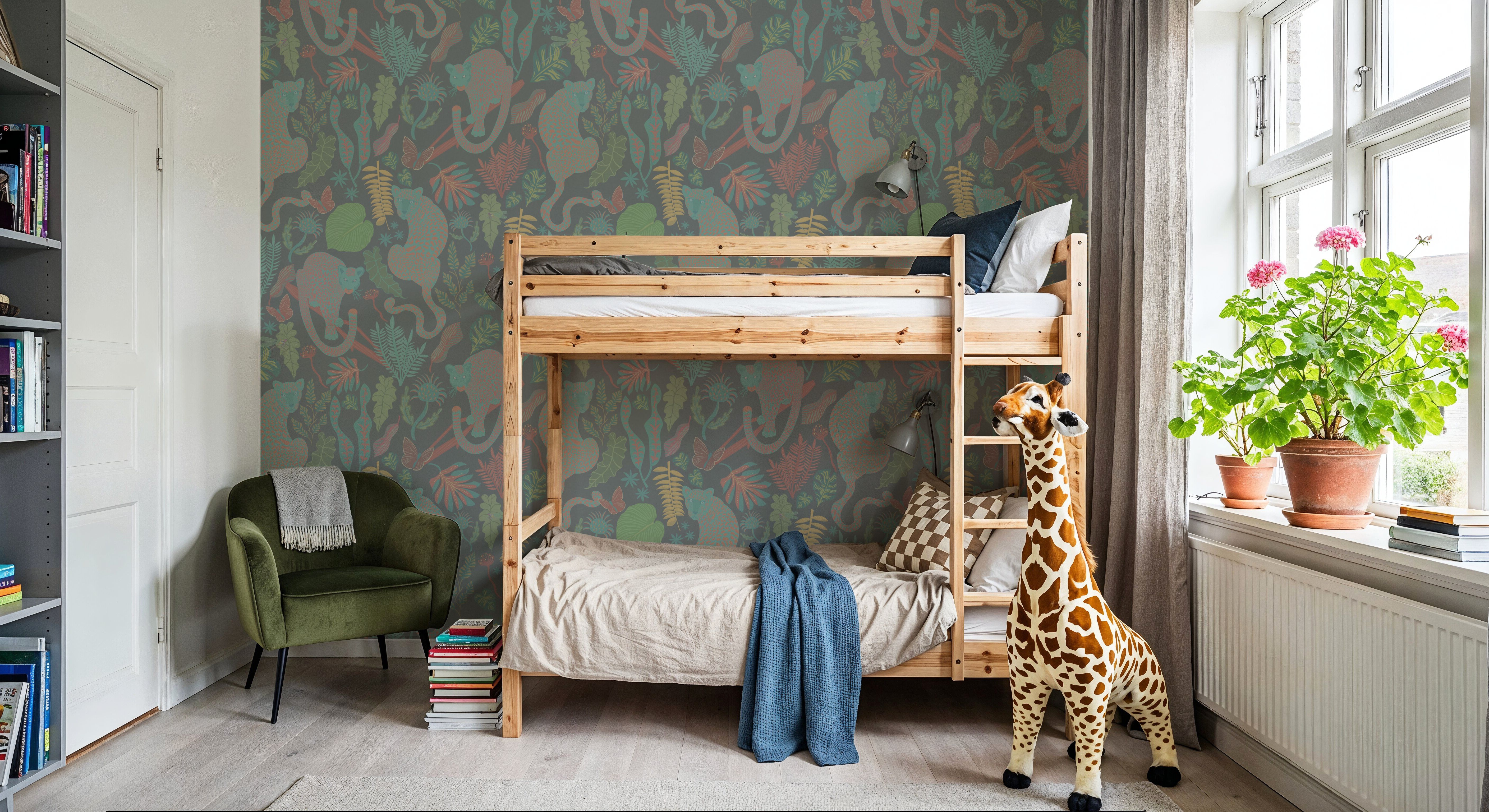 Jungle Leopards Washed Green