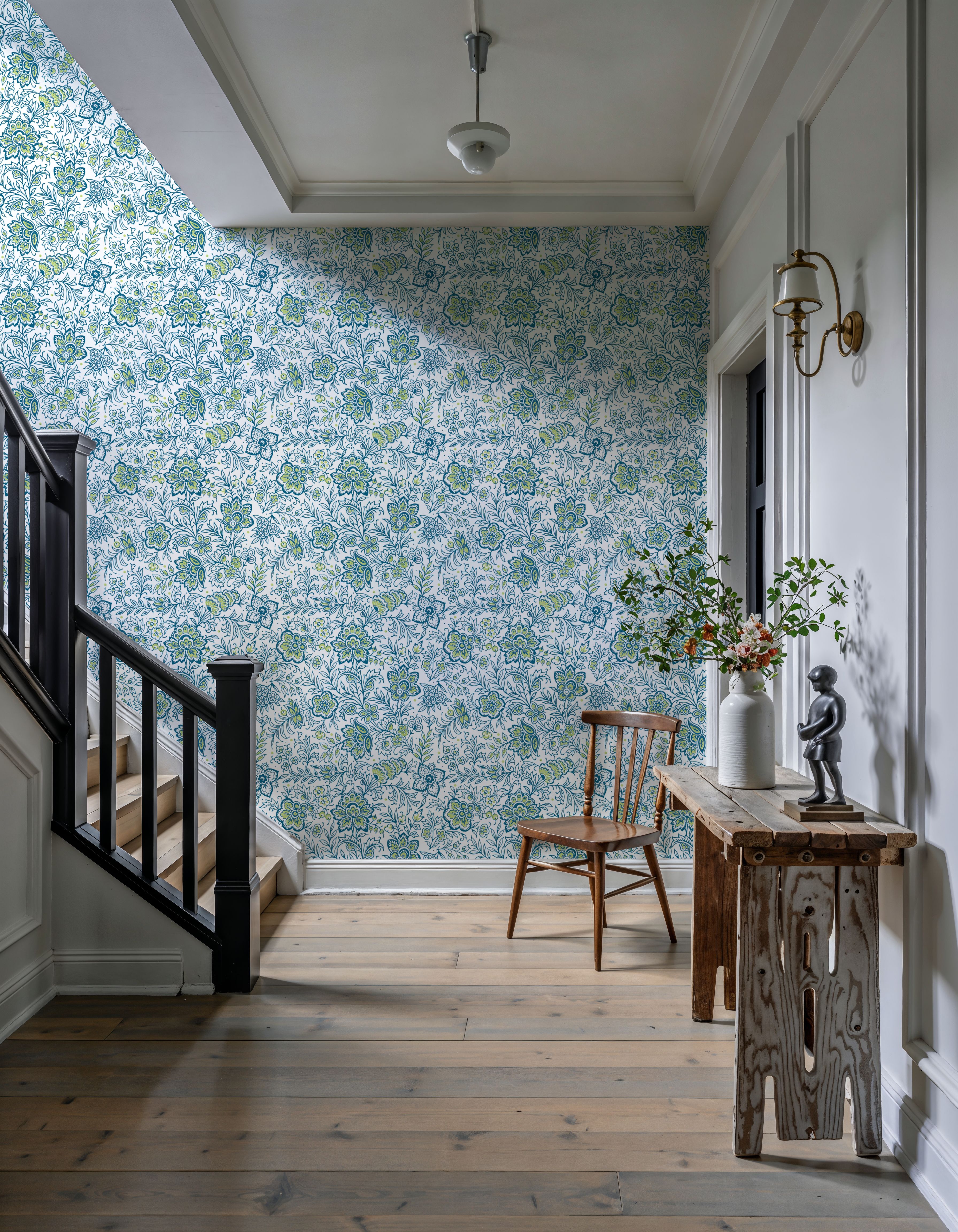 Kala Flowers Blue on White