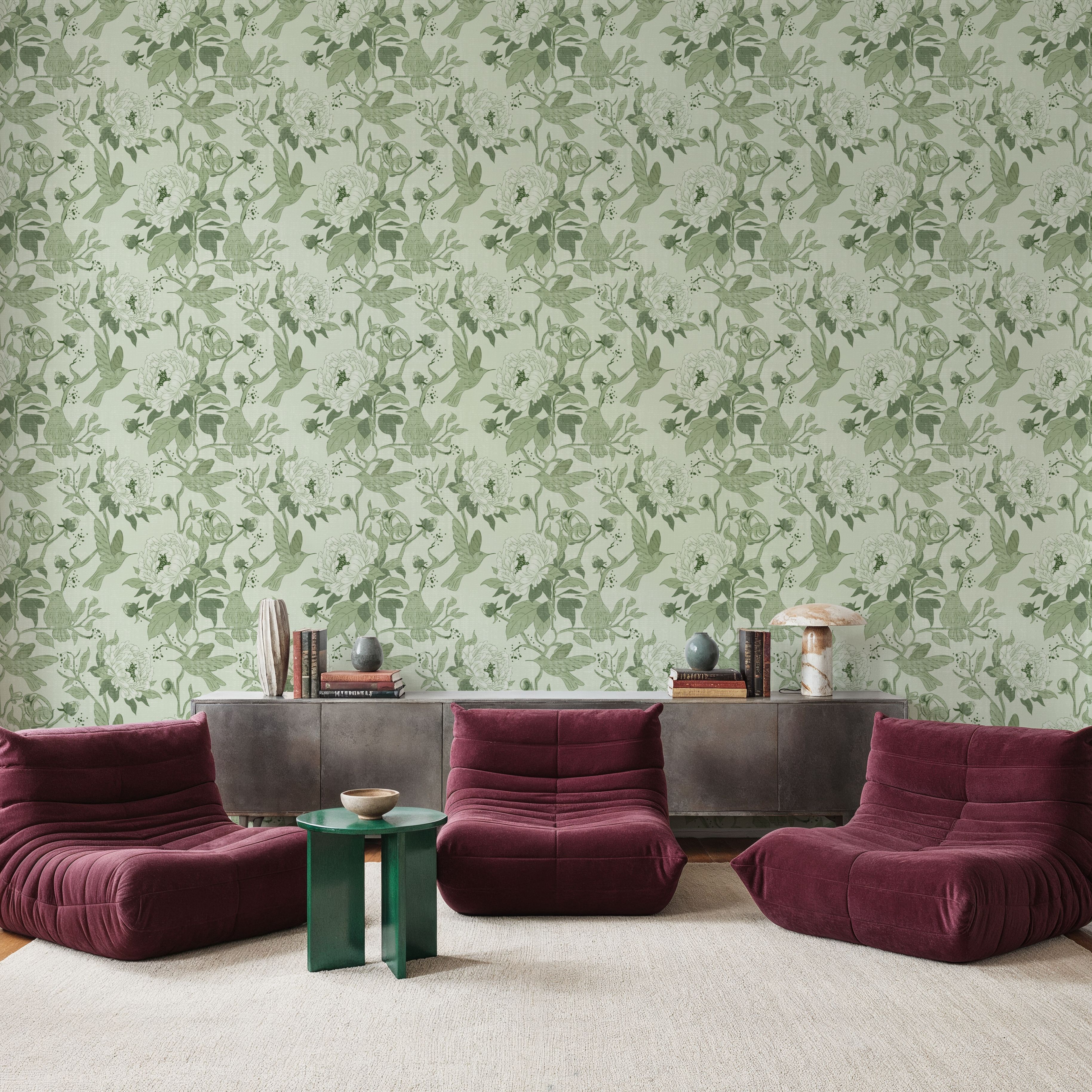 Peony Toile, Fresh Green