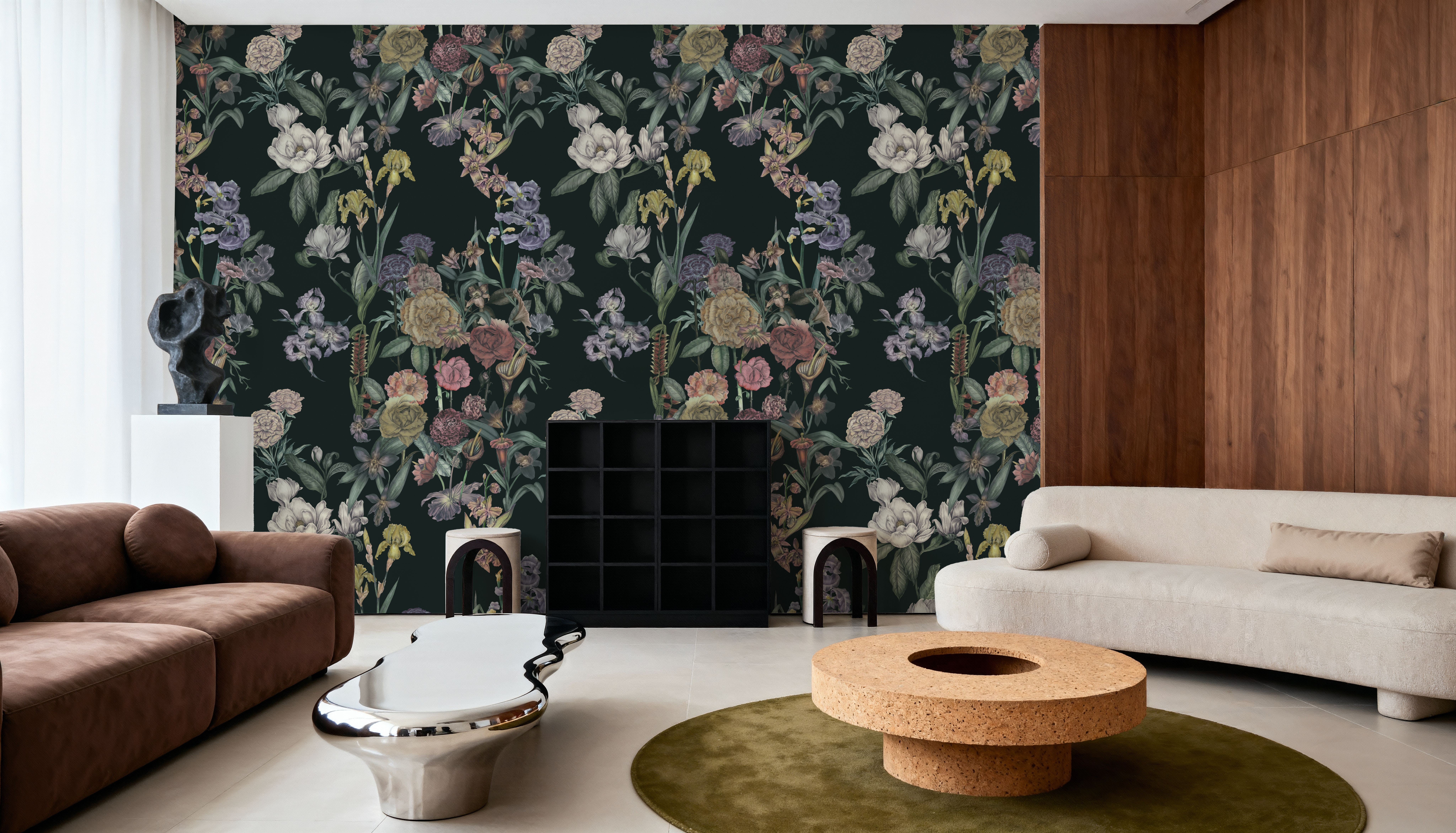 Floral Gaze, Dark Green