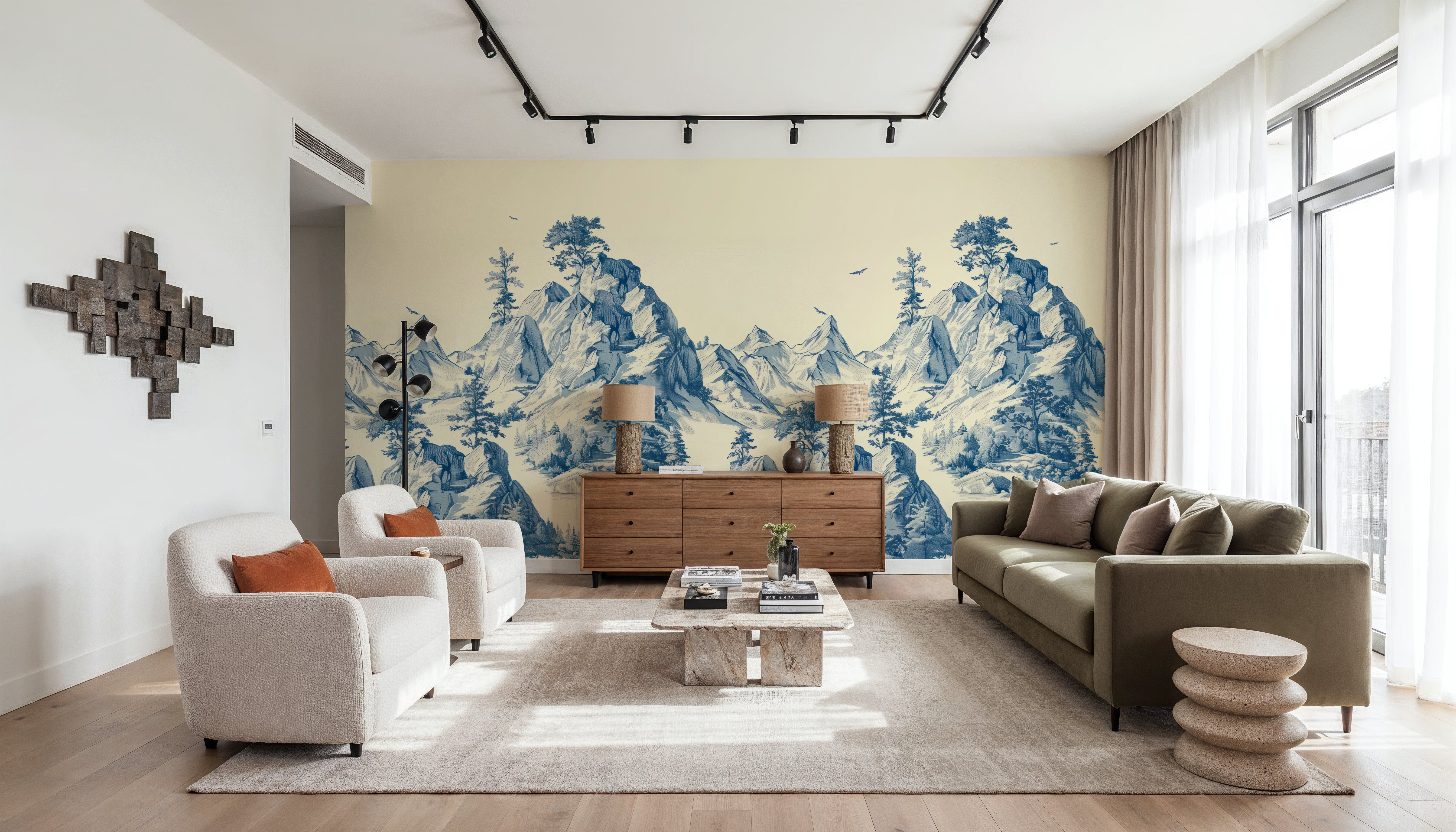 Toile Hills, Porcelain Blue