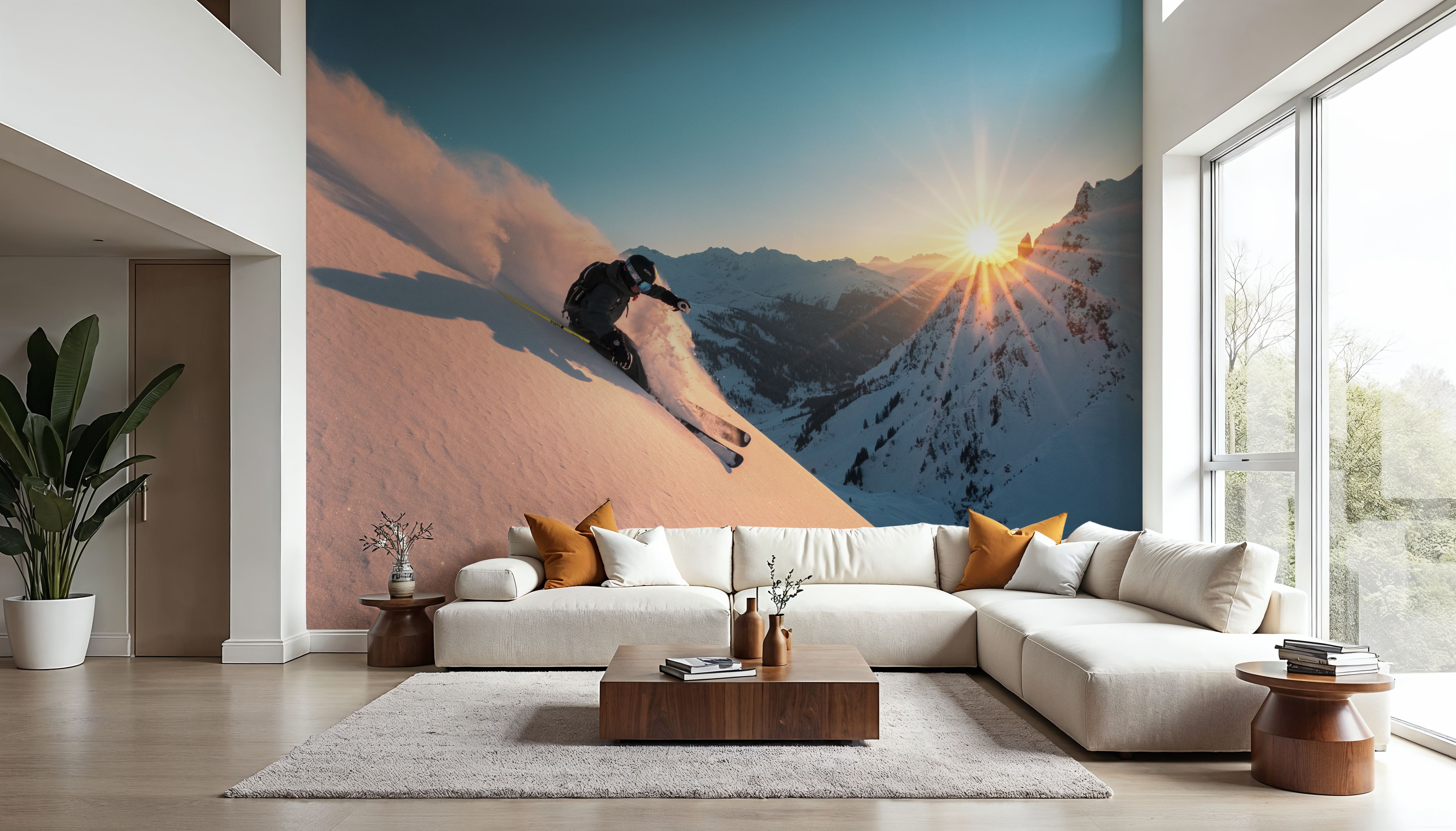 Sunset Skiing