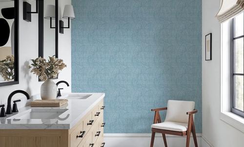 Banana Leaf Camo, French Blue