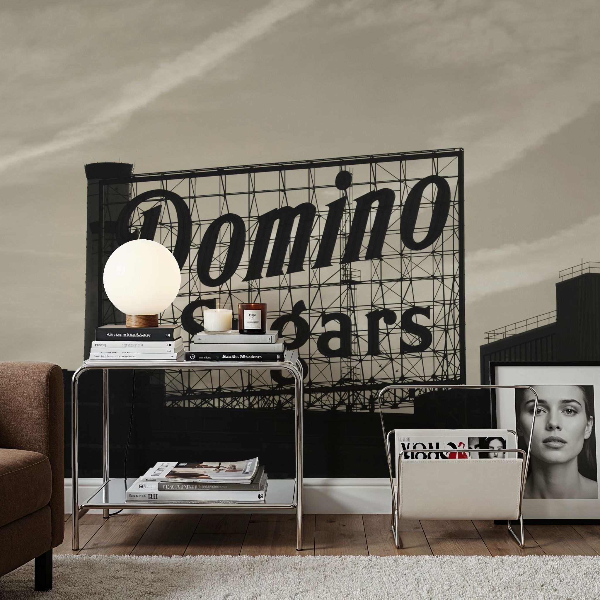 Wall Mural - Vintage Domino Sugars - Architecture Street mural wallpaper - Bedroom - Wallism US - Premium, Textured or Peel & Stick