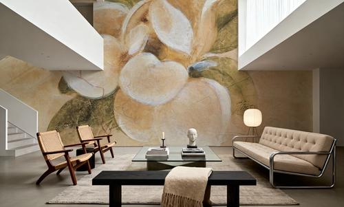 Magnolia on Cracked Linen
