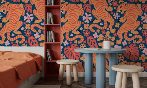 Otomi Cool Tigers, Orange & Navy