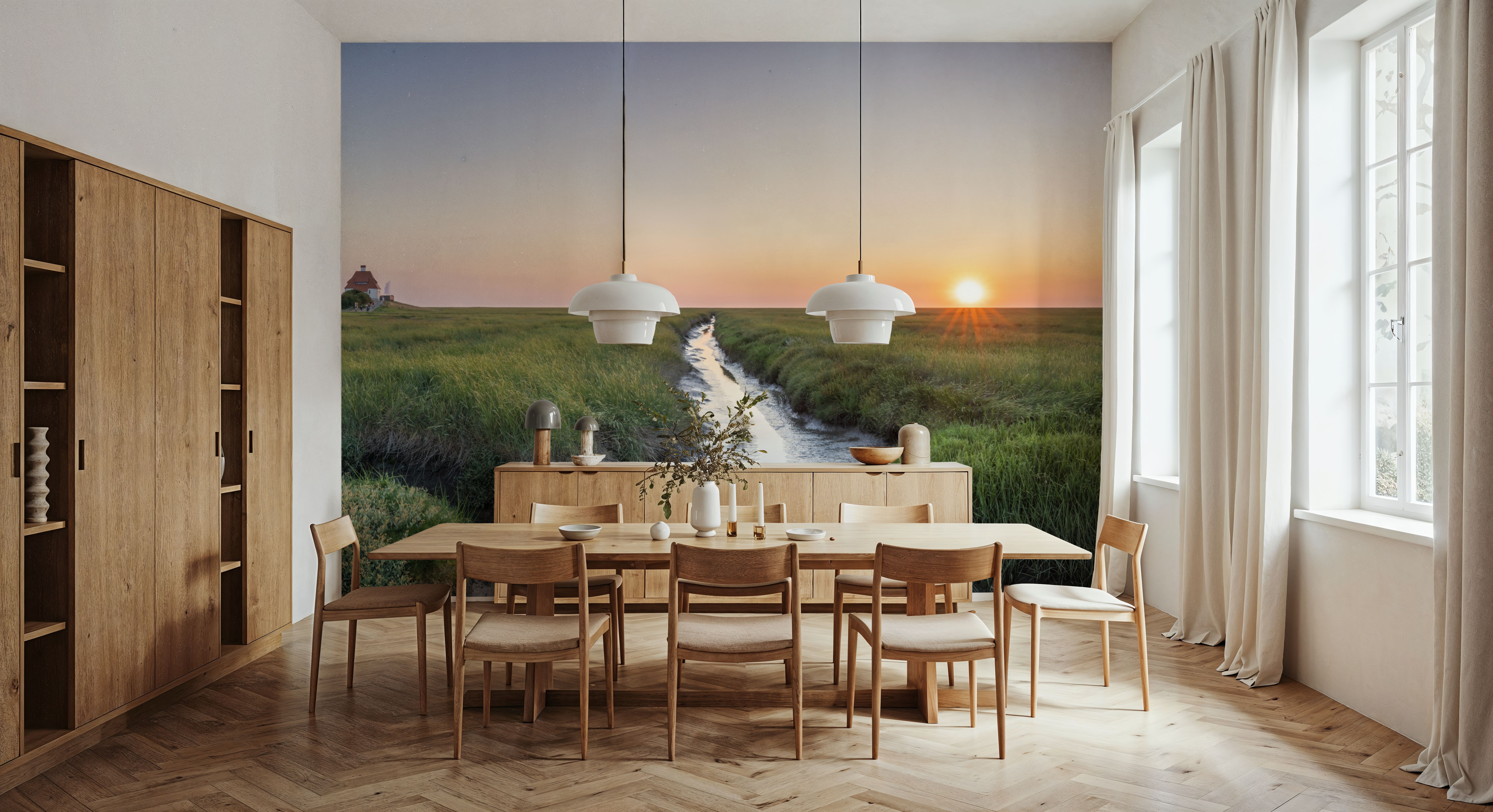 Westerheversand Sunset Panorama