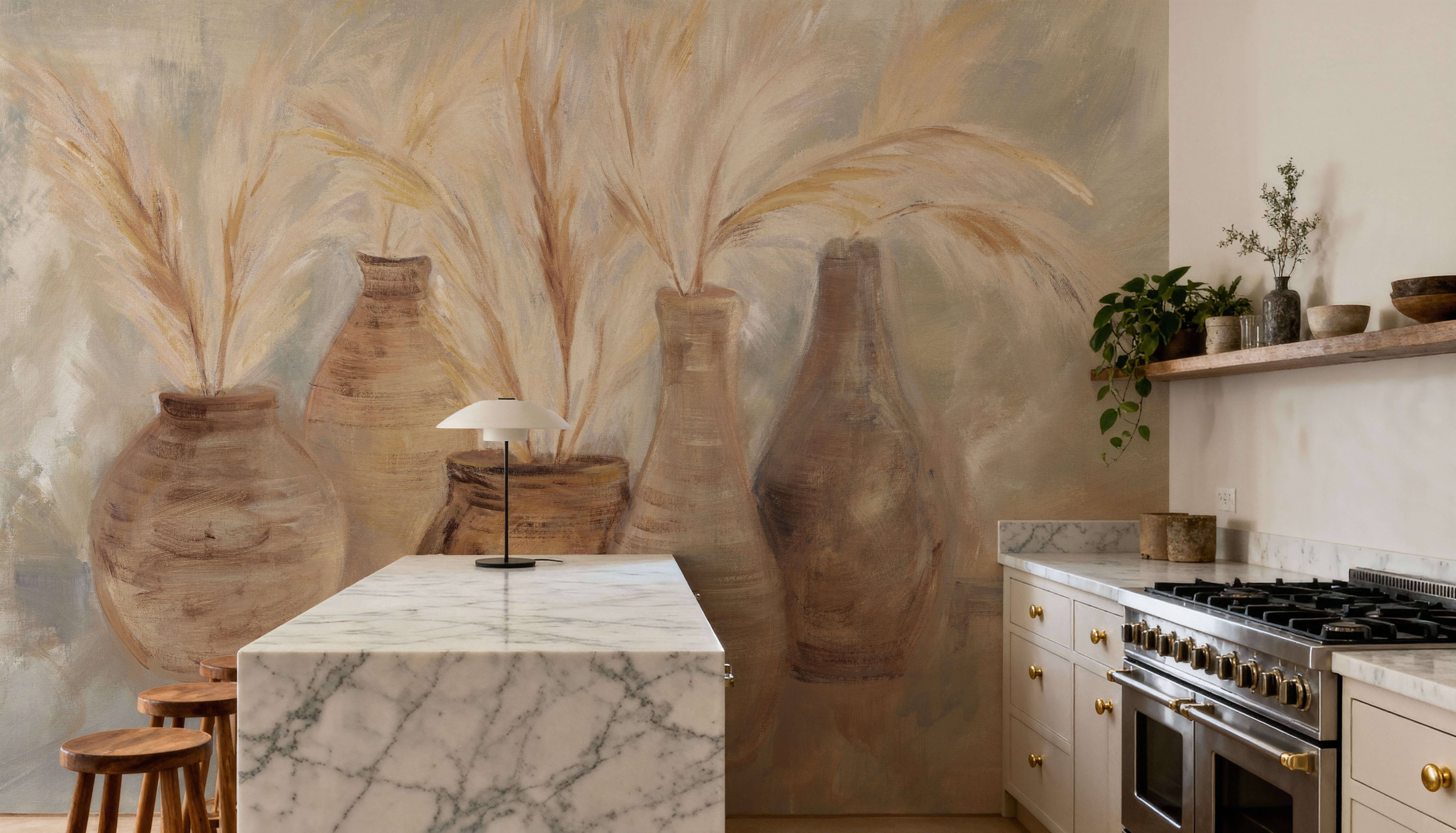 Grass Vases, Wallpaper