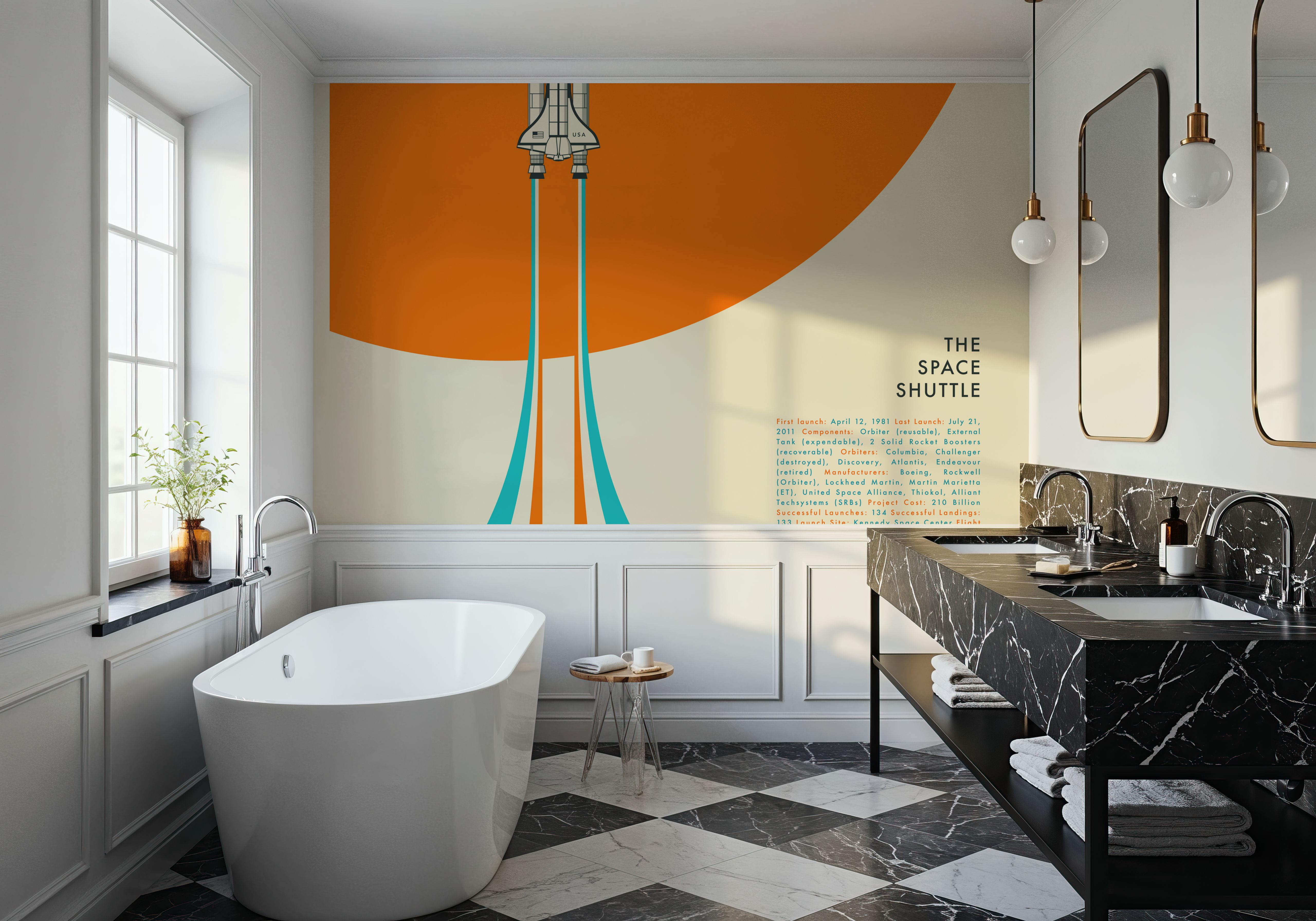 The Space Shuttle, Behang