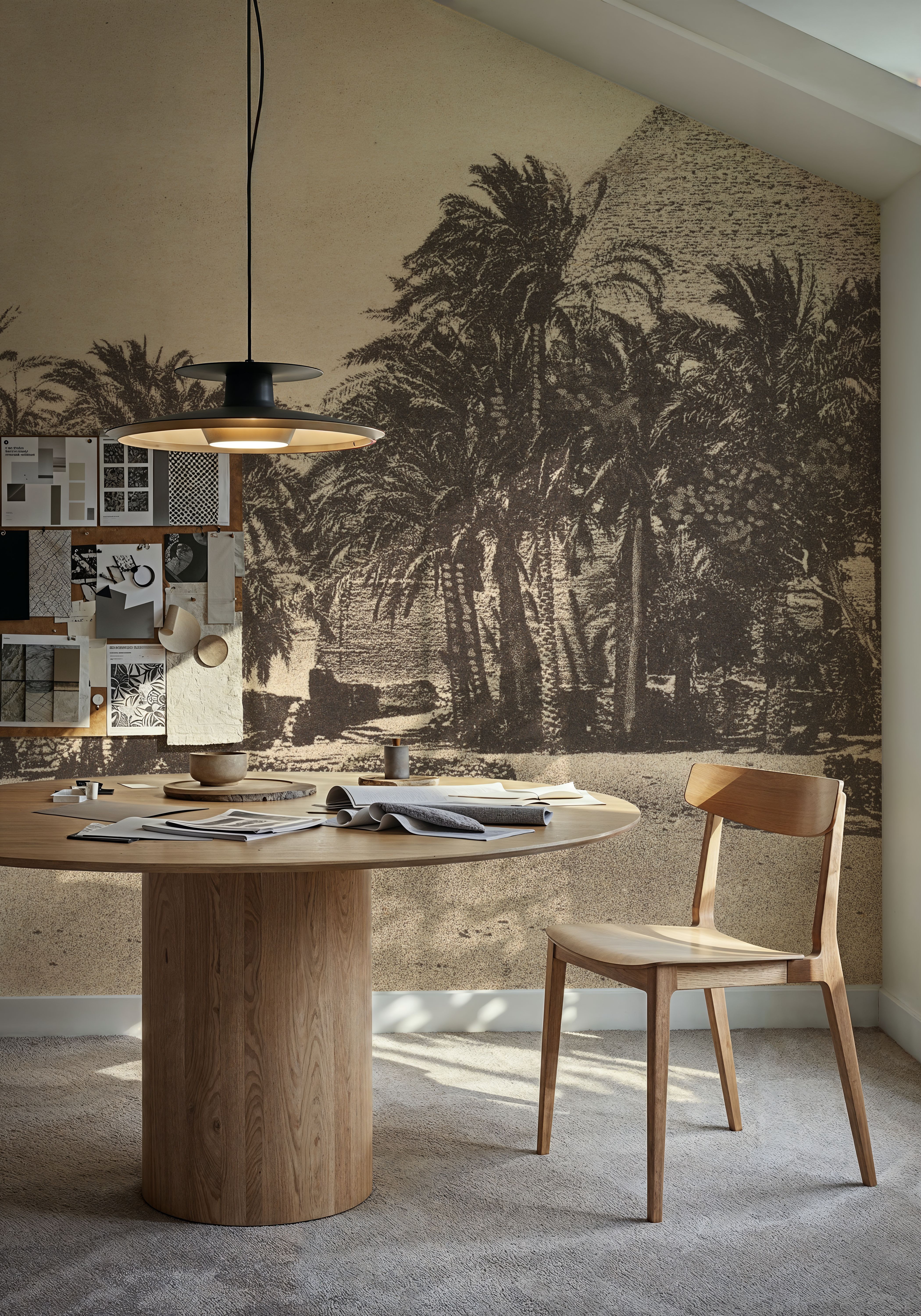 Pyramid Palmtrees Postcard - Screenprint