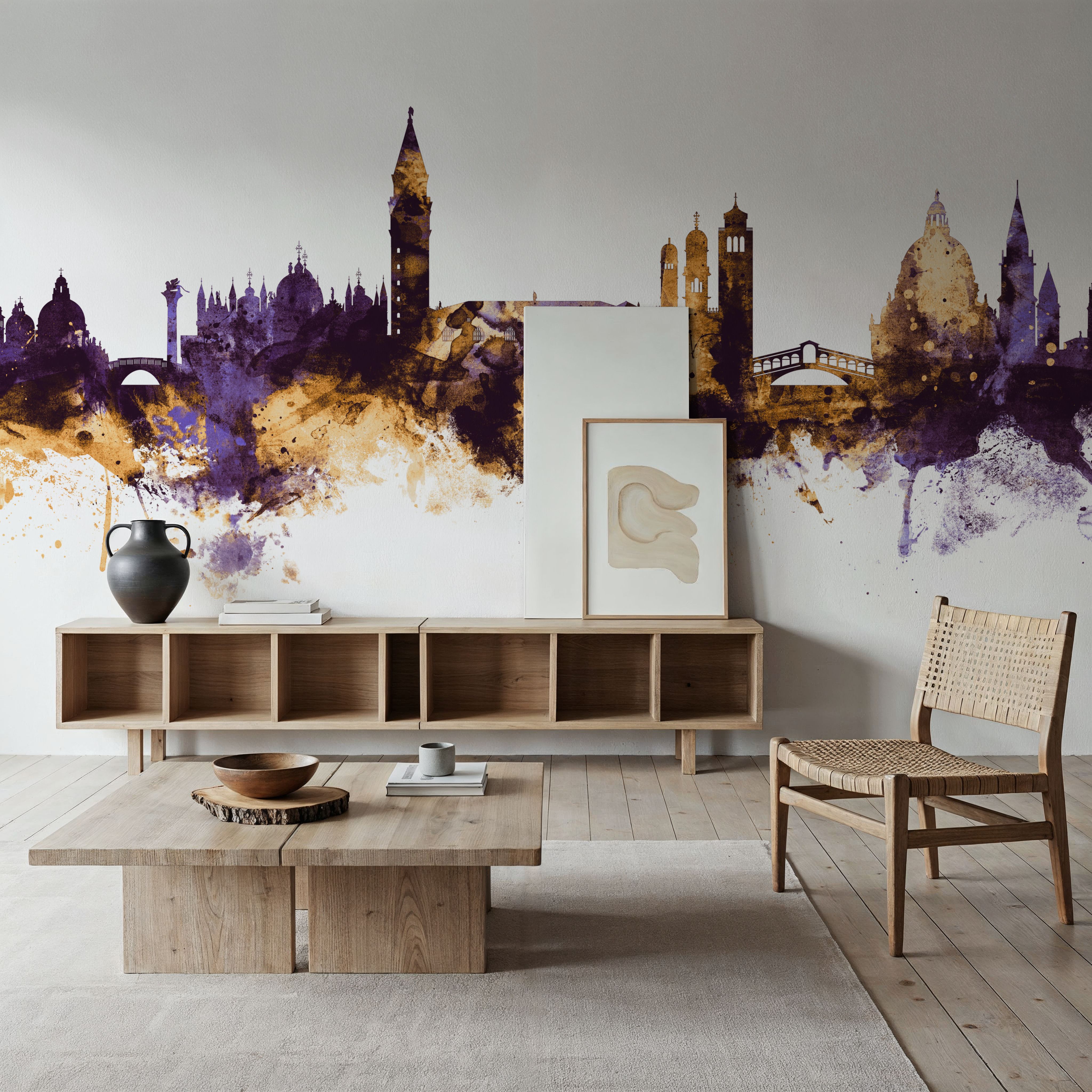 Venice Itay Skyline Purple & Gold