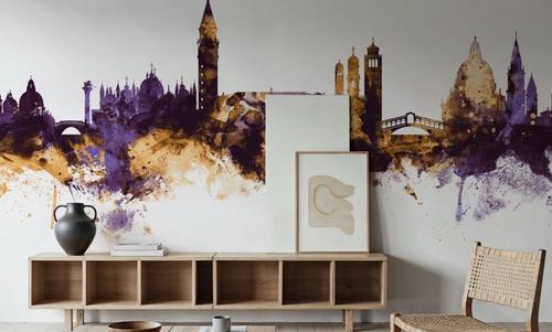 Venice Itay Skyline Purple & Gold
